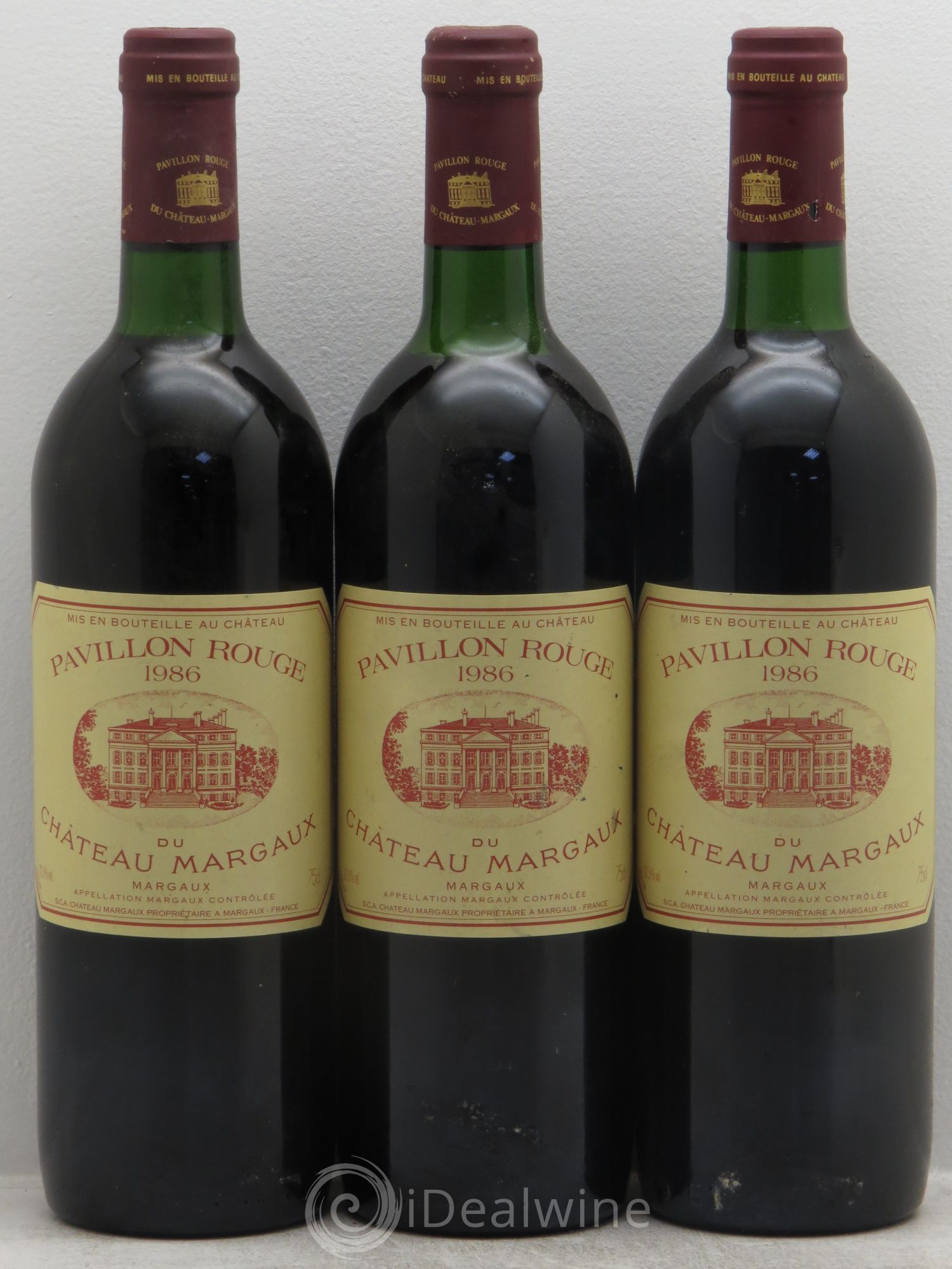 Pavillon Rouge du Château Margaux Second Vin 1986 - Lot de 3 bouteilles - 0