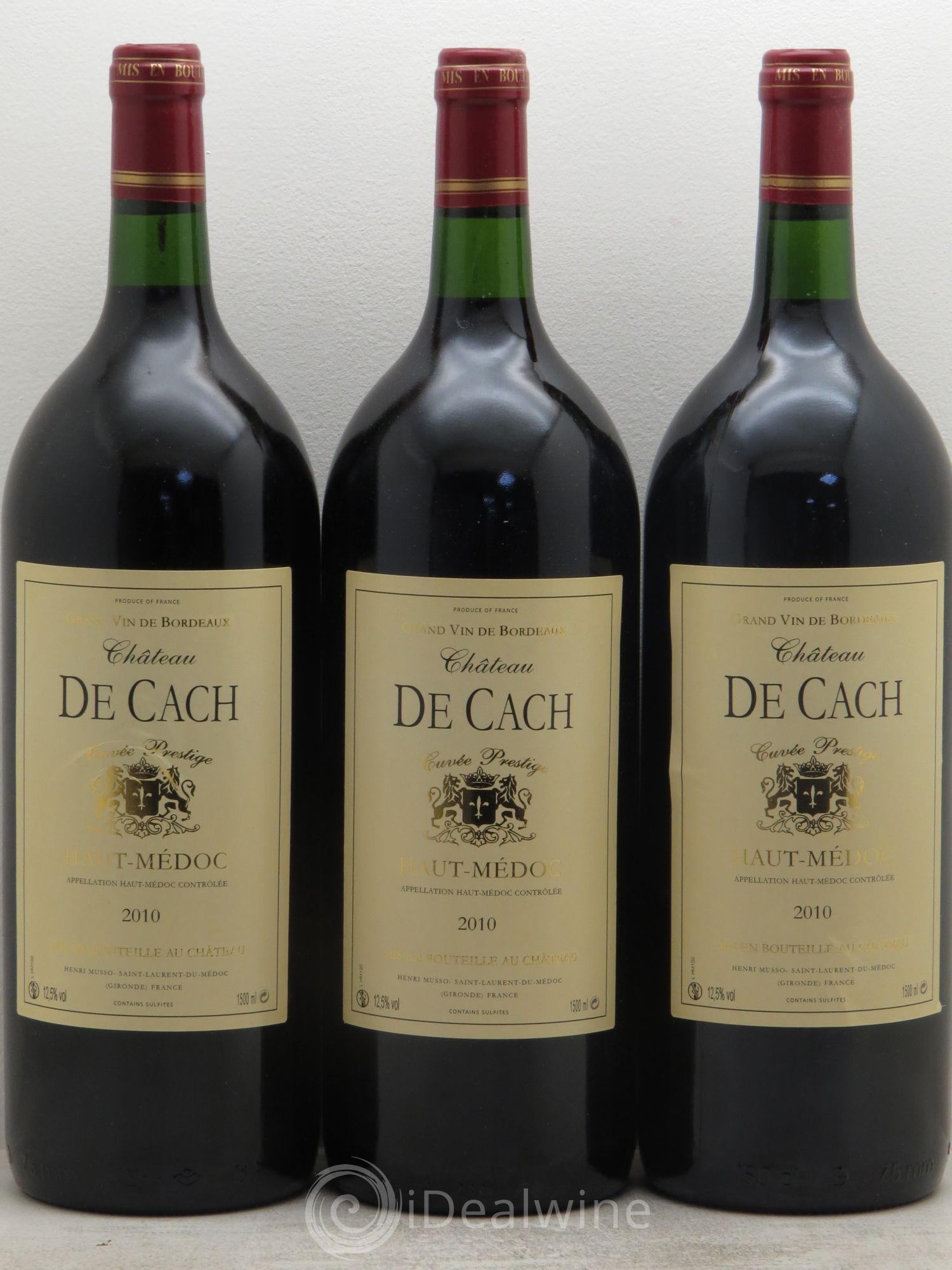 Haut Médoc Château de Cash - Prestige 2010 - Posten von 3 Magnum - 0