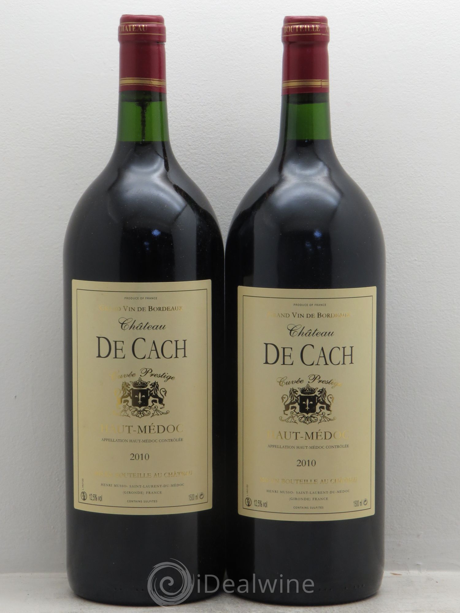 Haut Médoc Château de Cash - Prestige 2010 - Posten von 2 Magnum - 0