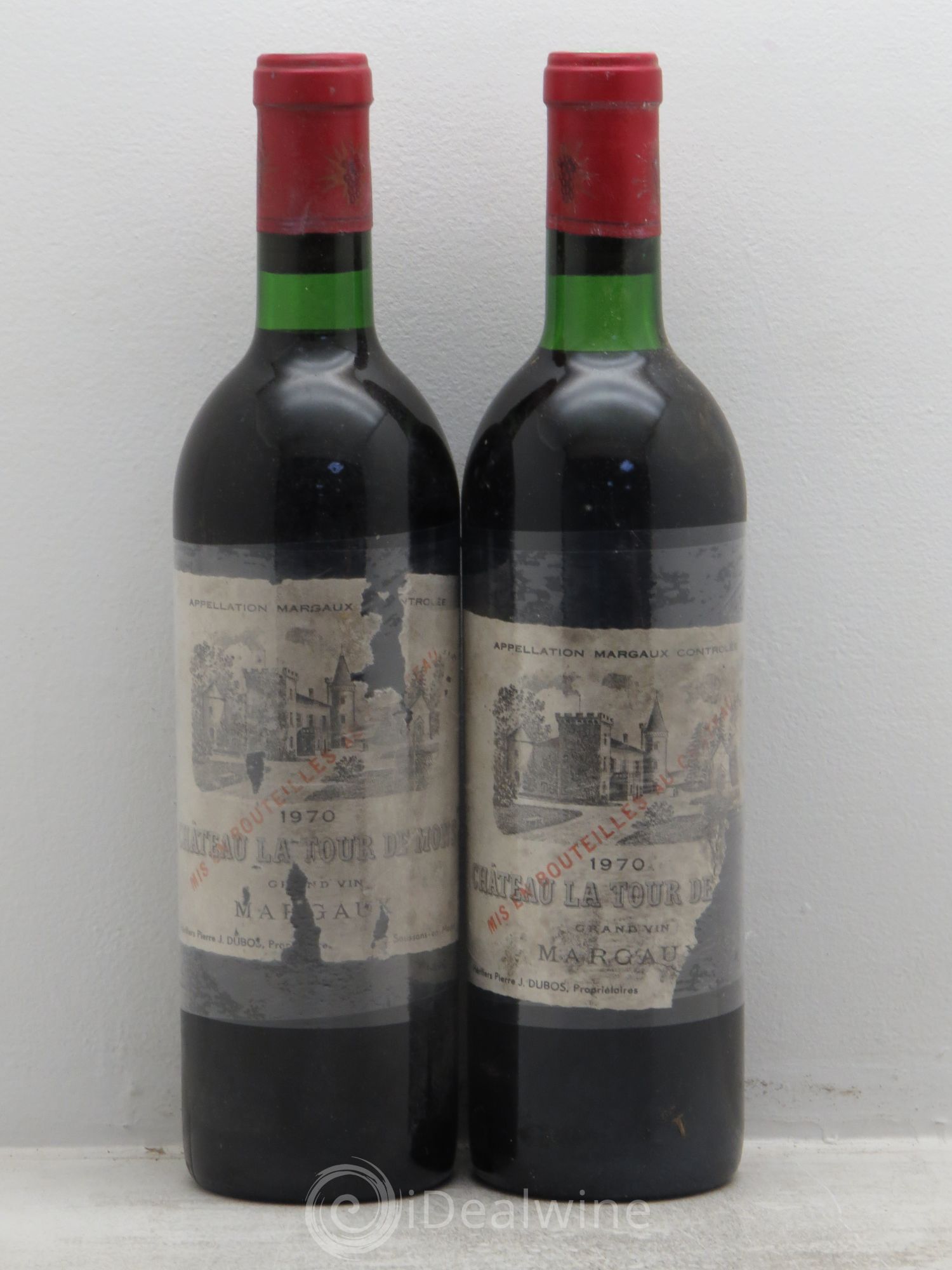 Château la Tour de Mons Cru Bourgeois 1970 - Lot de 2 bouteilles - 0