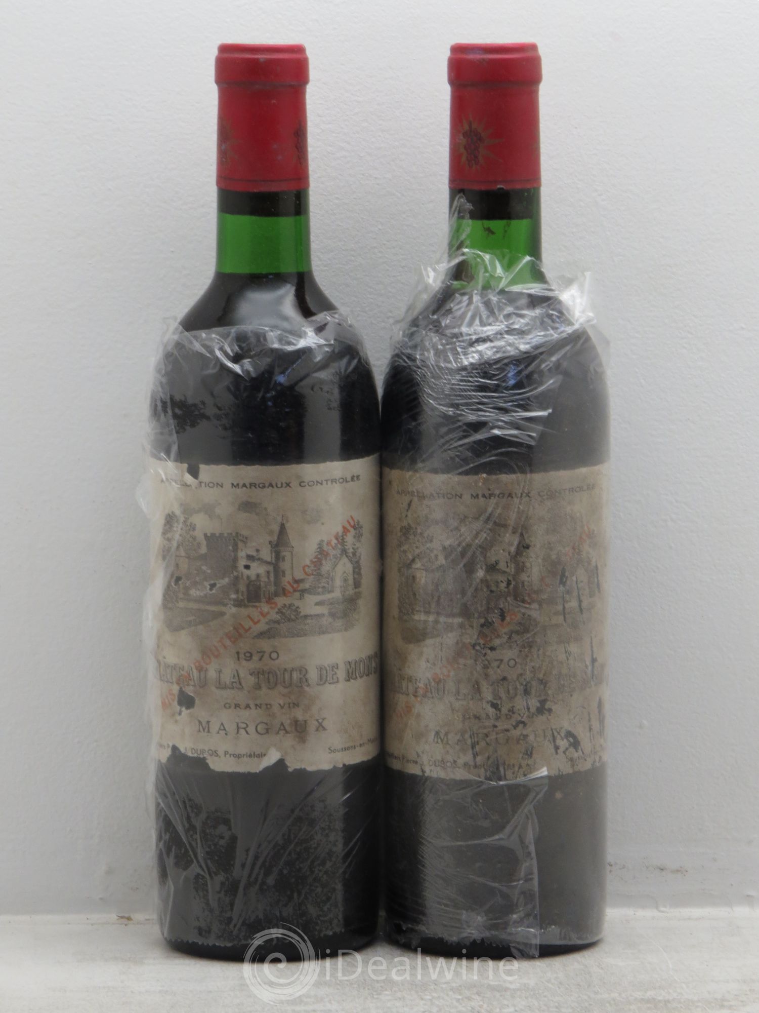 Château la Tour de Mons Cru Bourgeois 1970 - Lot de 2 bouteilles - 0