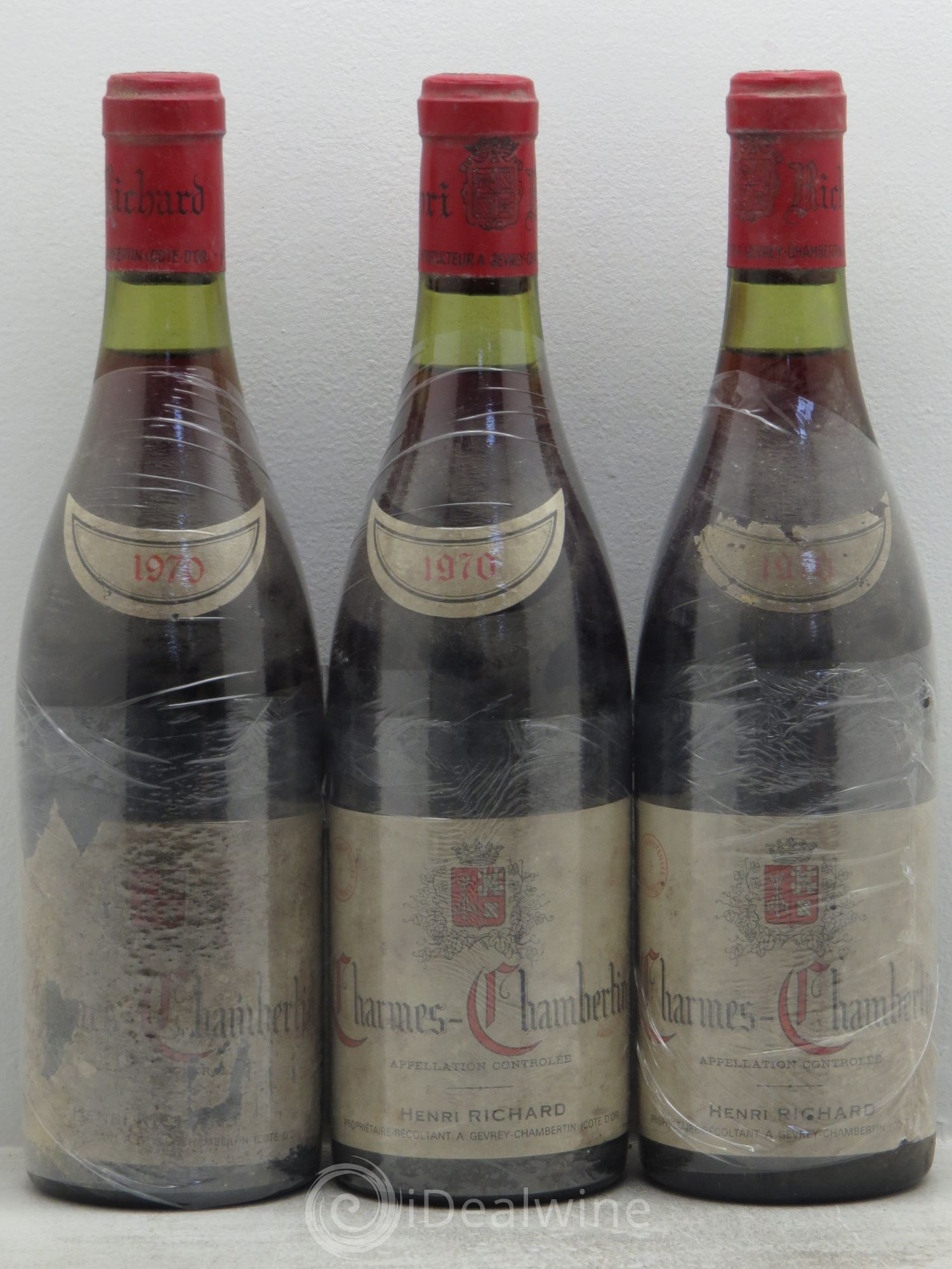 Charmes-Chambertin Grand Cru Domaine Henri Richard 1970 - Posten von 3 Flaschen - 0