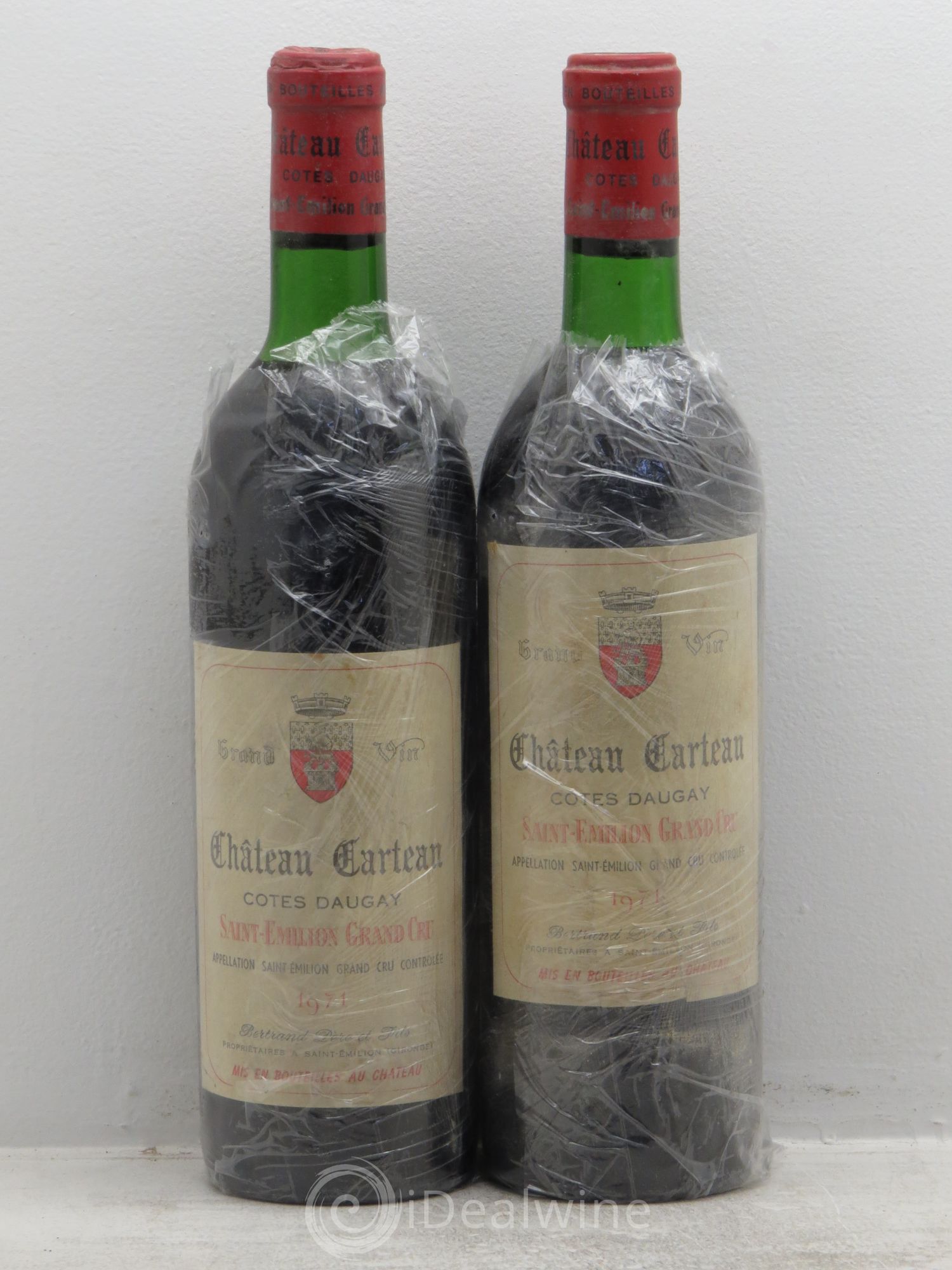 Saint-Émilion Château Carteau 1971 - Lot de 2 bouteilles - 0