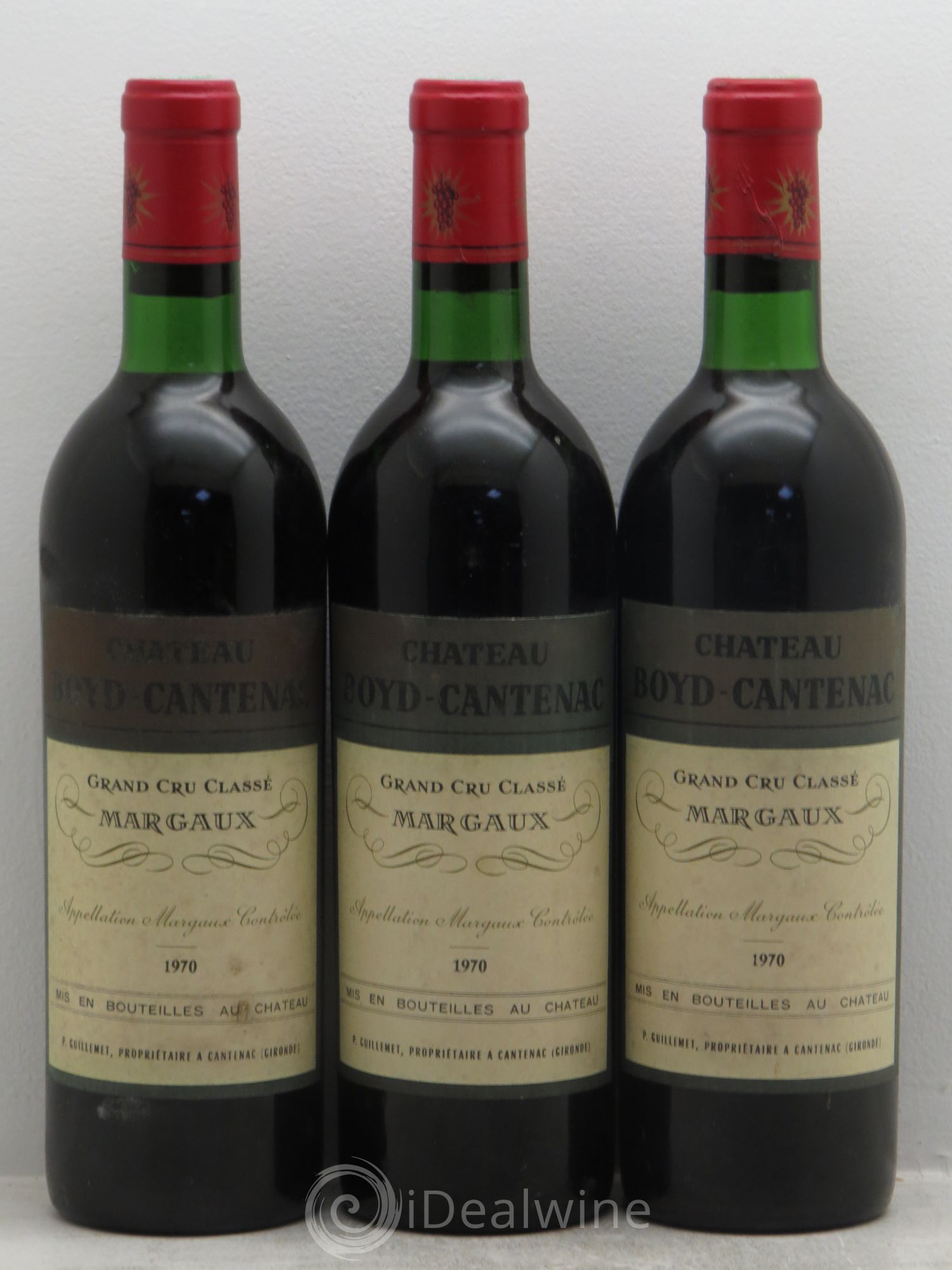 Château Boyd Cantenac 3ème Grand Cru Classé 1970 - Lot de 3 bouteilles - 0