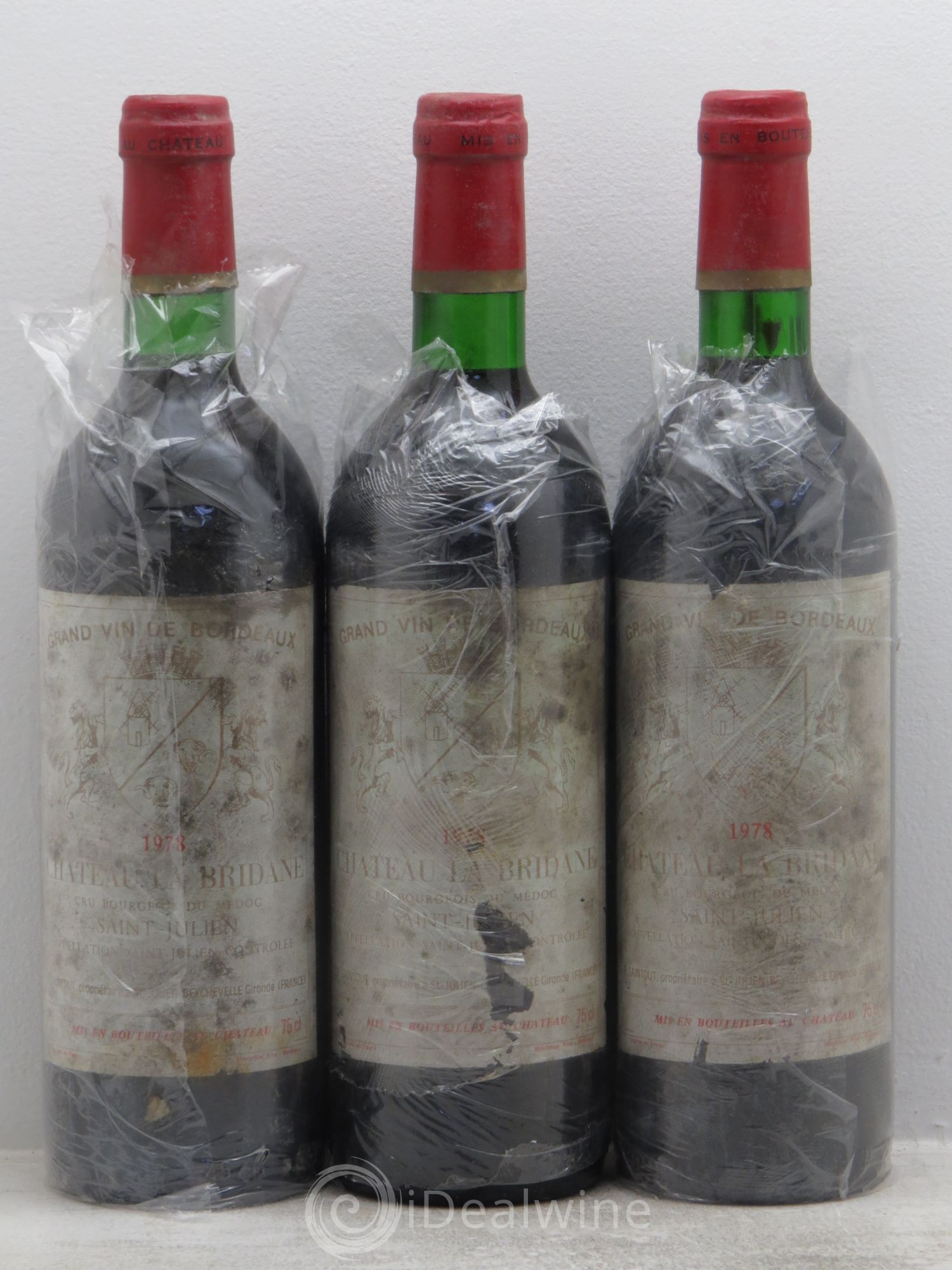 Château la Bridane Cru Bourgeois 1978 - Lot de 3 bouteilles - 0