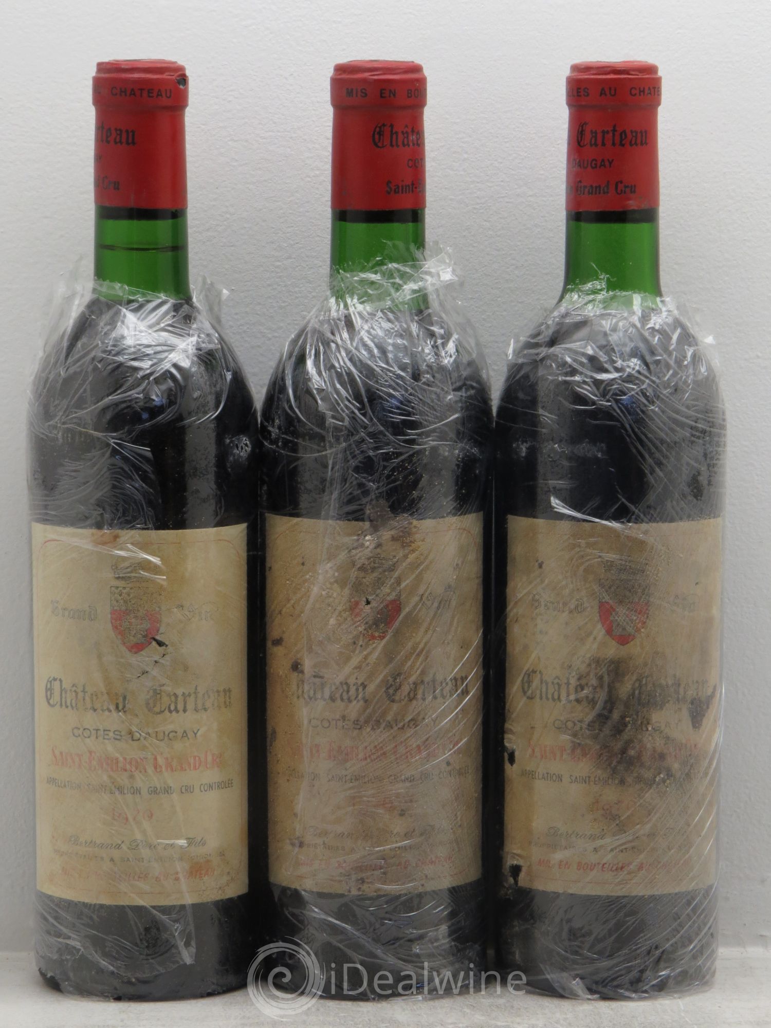 Saint-Émilion Château Carteau 1970 - Lot de 3 bouteilles - 0