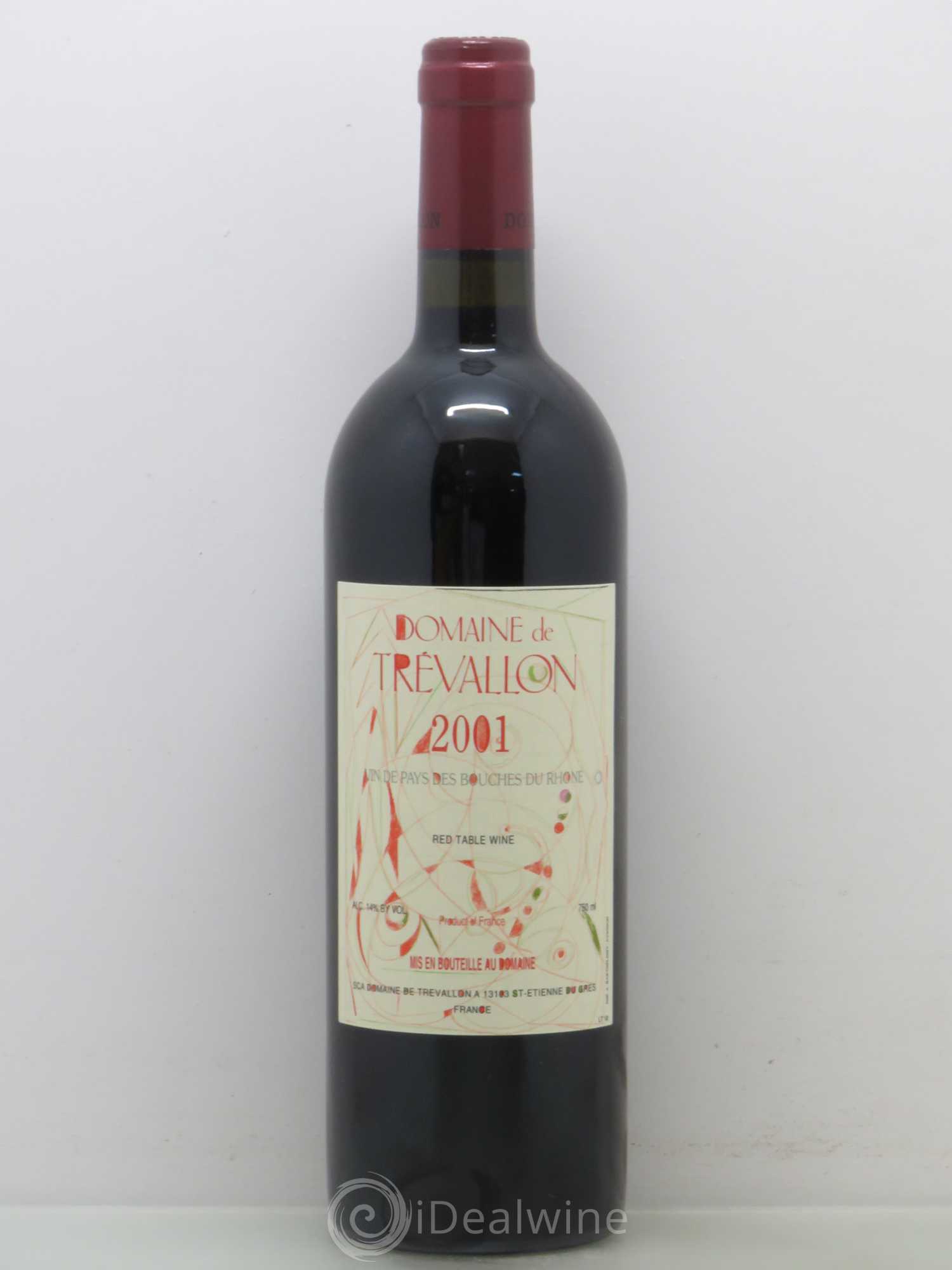 Coteaux d'Aix-en-Provence Trévallon (Domaine de) Eloi Dürrbach 2001 - Lot de 1 bouteille - 0