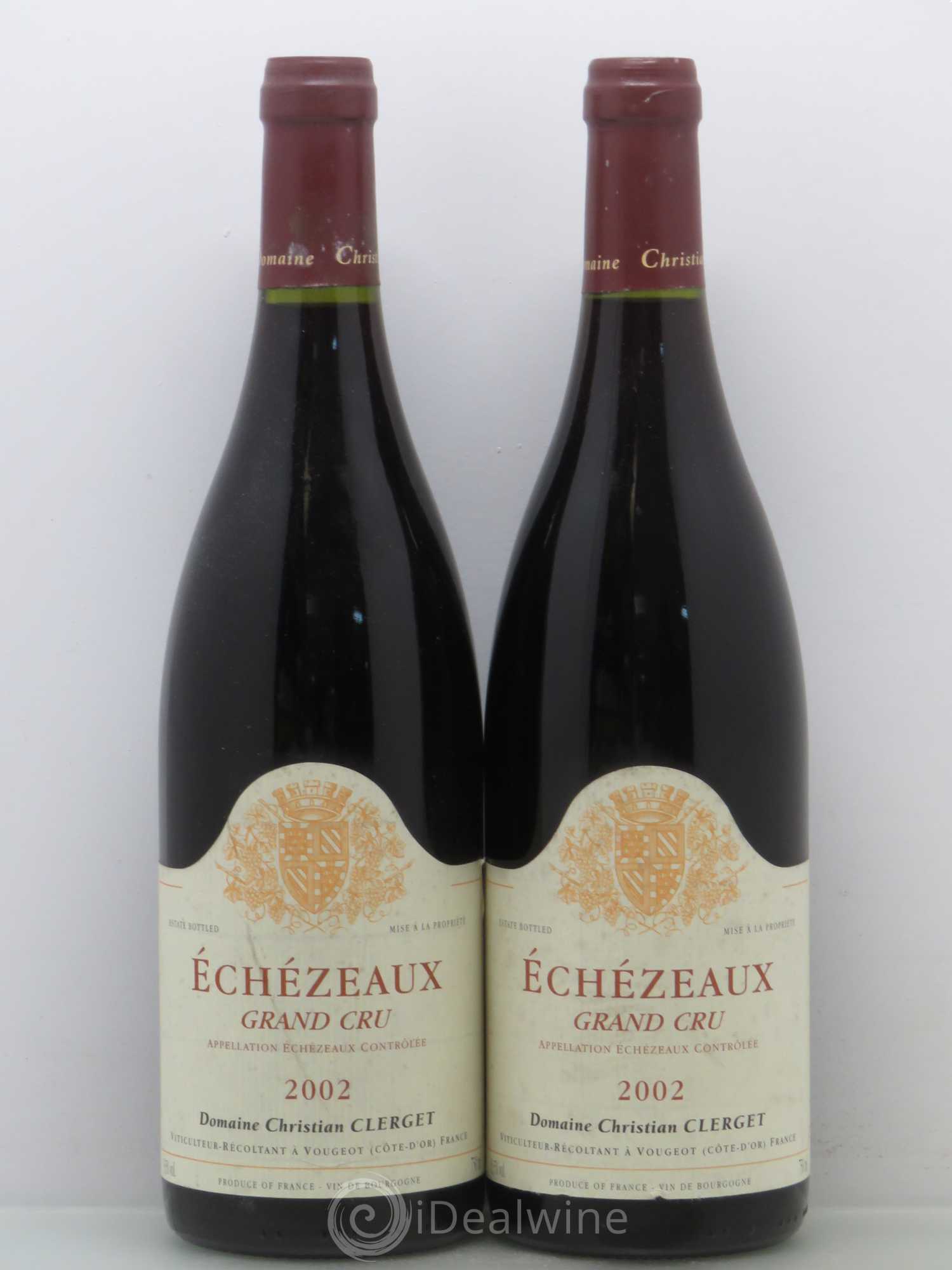Echezeaux Grand Cru Christian Clerget 2002 - Lot de 2 bouteilles - 0