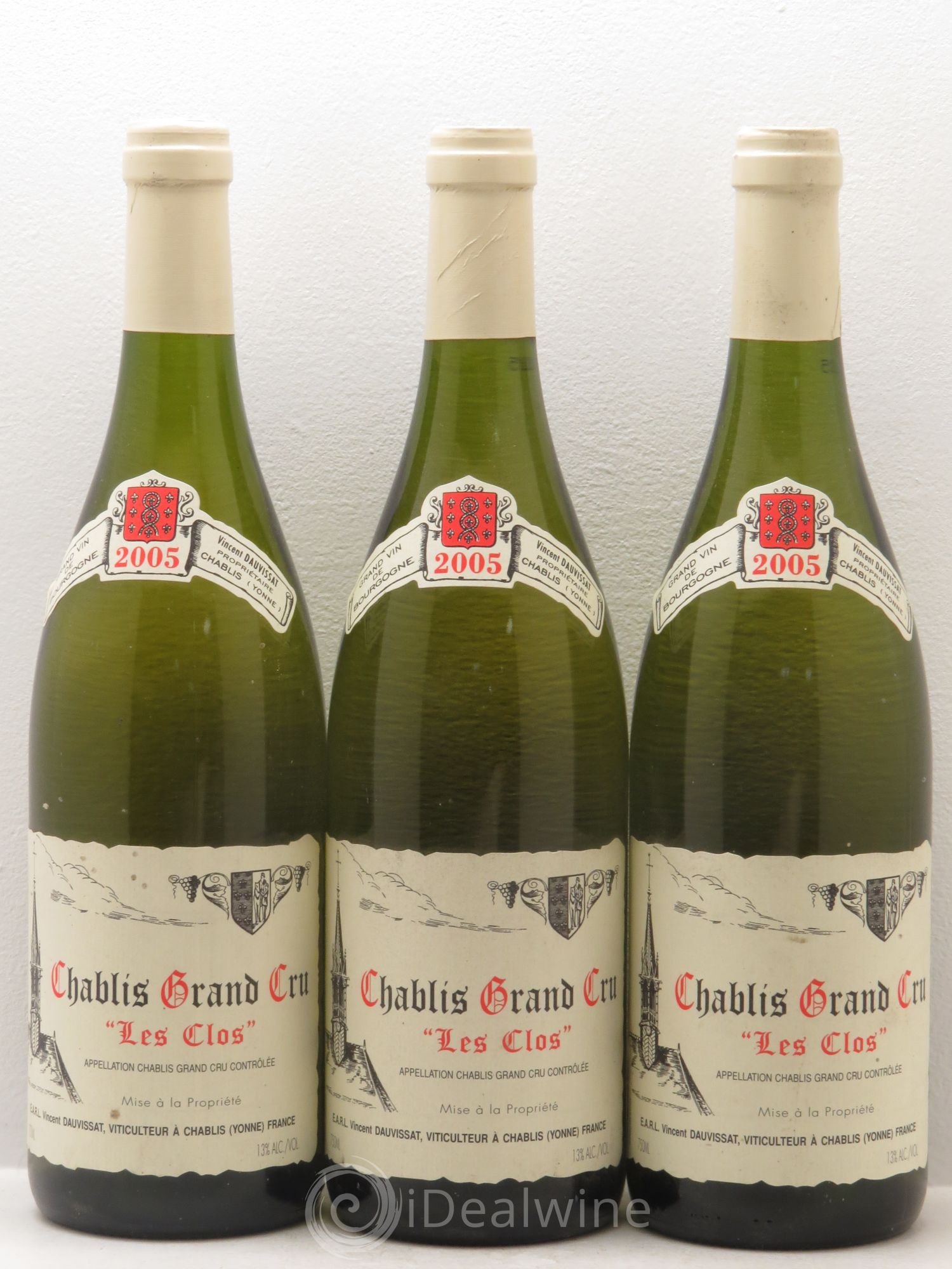 Chablis Grand Cru Les Clos Vincent Dauvissat (Domaine) 2005 - Lot de 3 bouteilles - 0