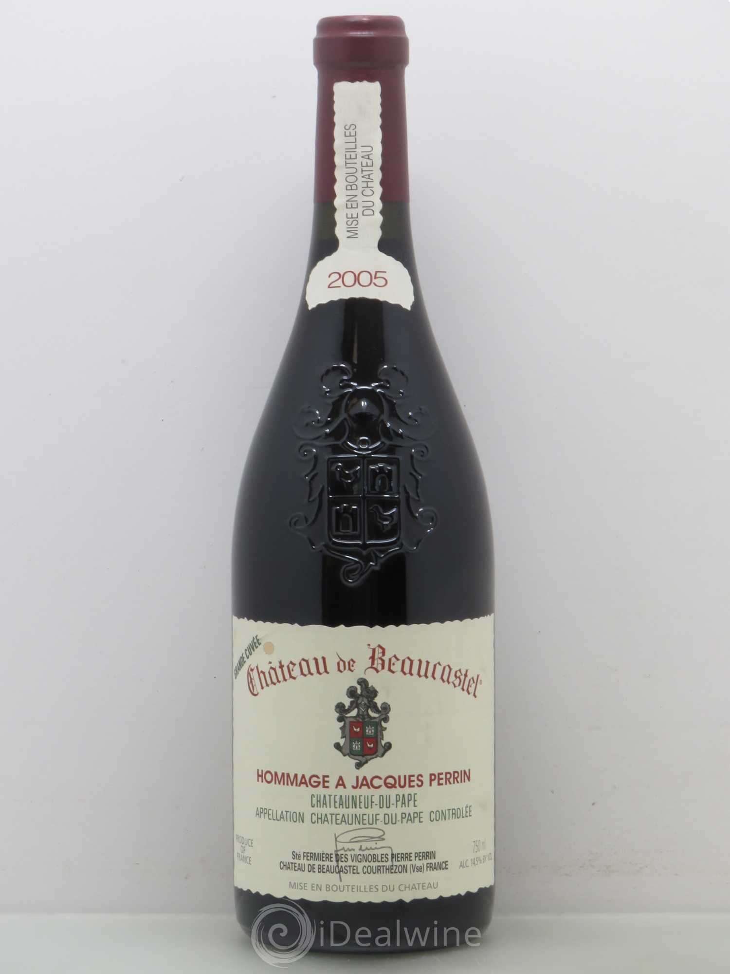 Châteauneuf-du-Pape Château de Beaucastel Hommage à Jacques Perrin Famille Perrin 2005 - Lot de 1 bouteille - 0