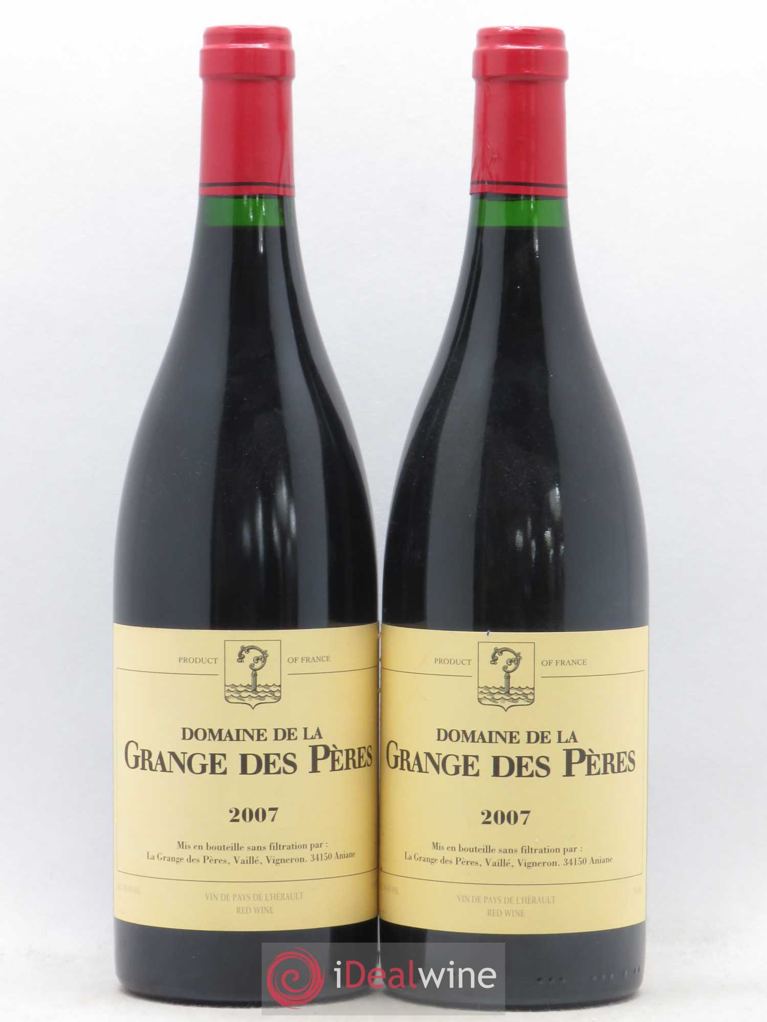 Pays d'Hérault Grange des Pères Laurent Vaillé 2007 - Lot de 2 bouteilles - 0