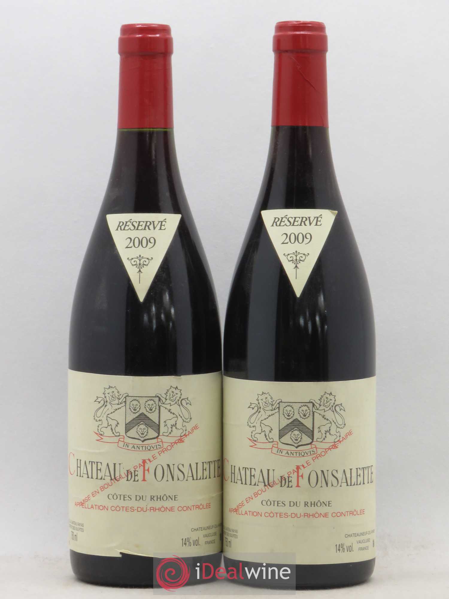 Côtes-du-Rhône Château de Fonsalette Emmanuel Reynaud 2009 - Lot de 2 bouteilles - 0