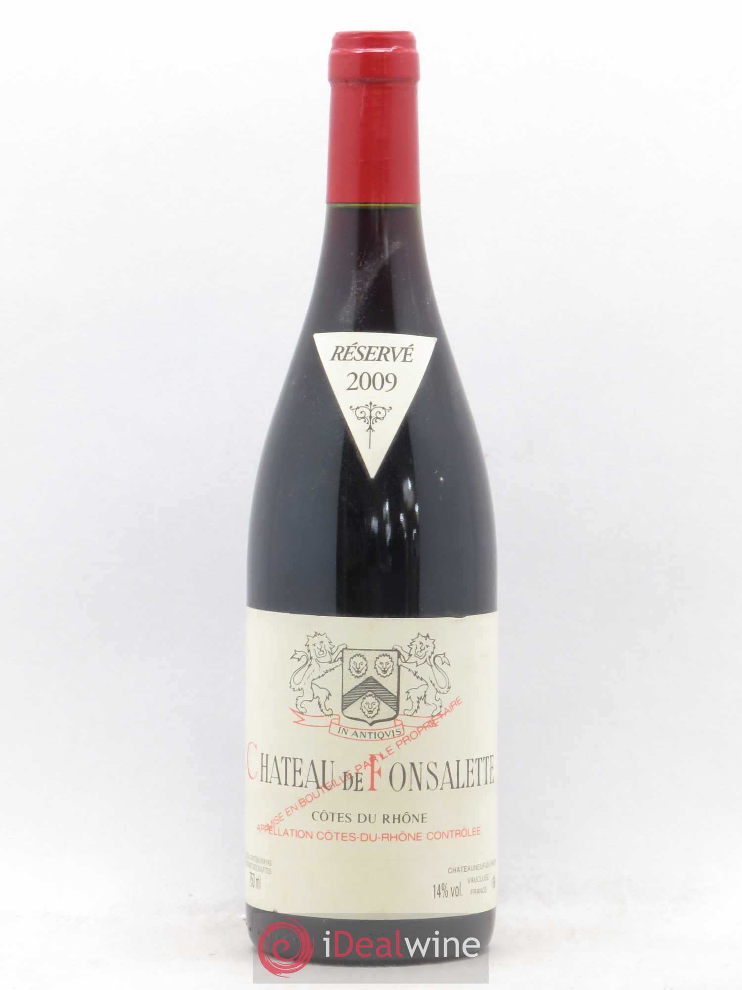 Côtes-du-Rhône Château de Fonsalette Emmanuel Reynaud 2009 - Lot de 1 bouteille - 0