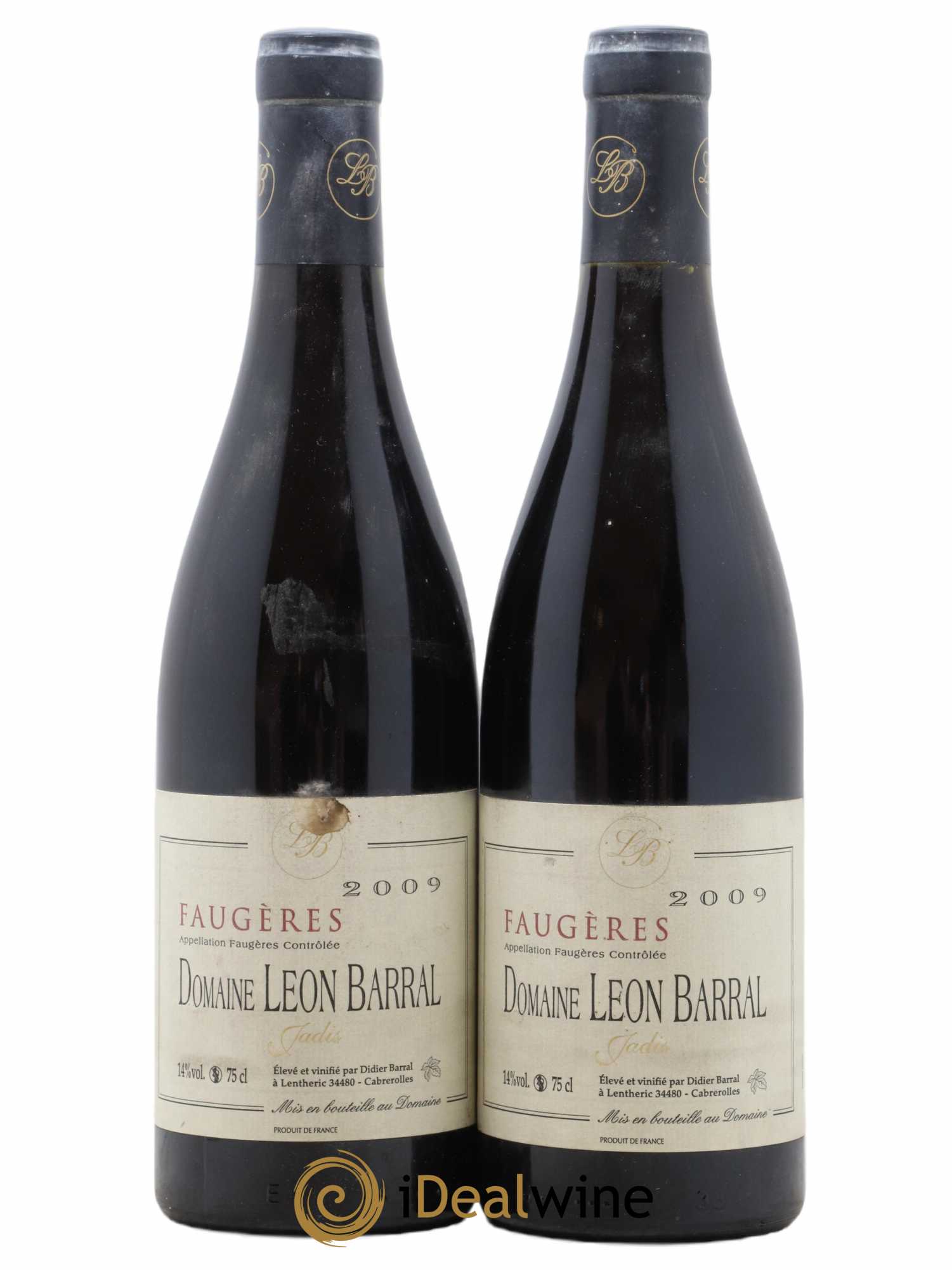 Faugères Jadis Domaine Léon Barral 2009 - Lot de 2 bouteilles - 0