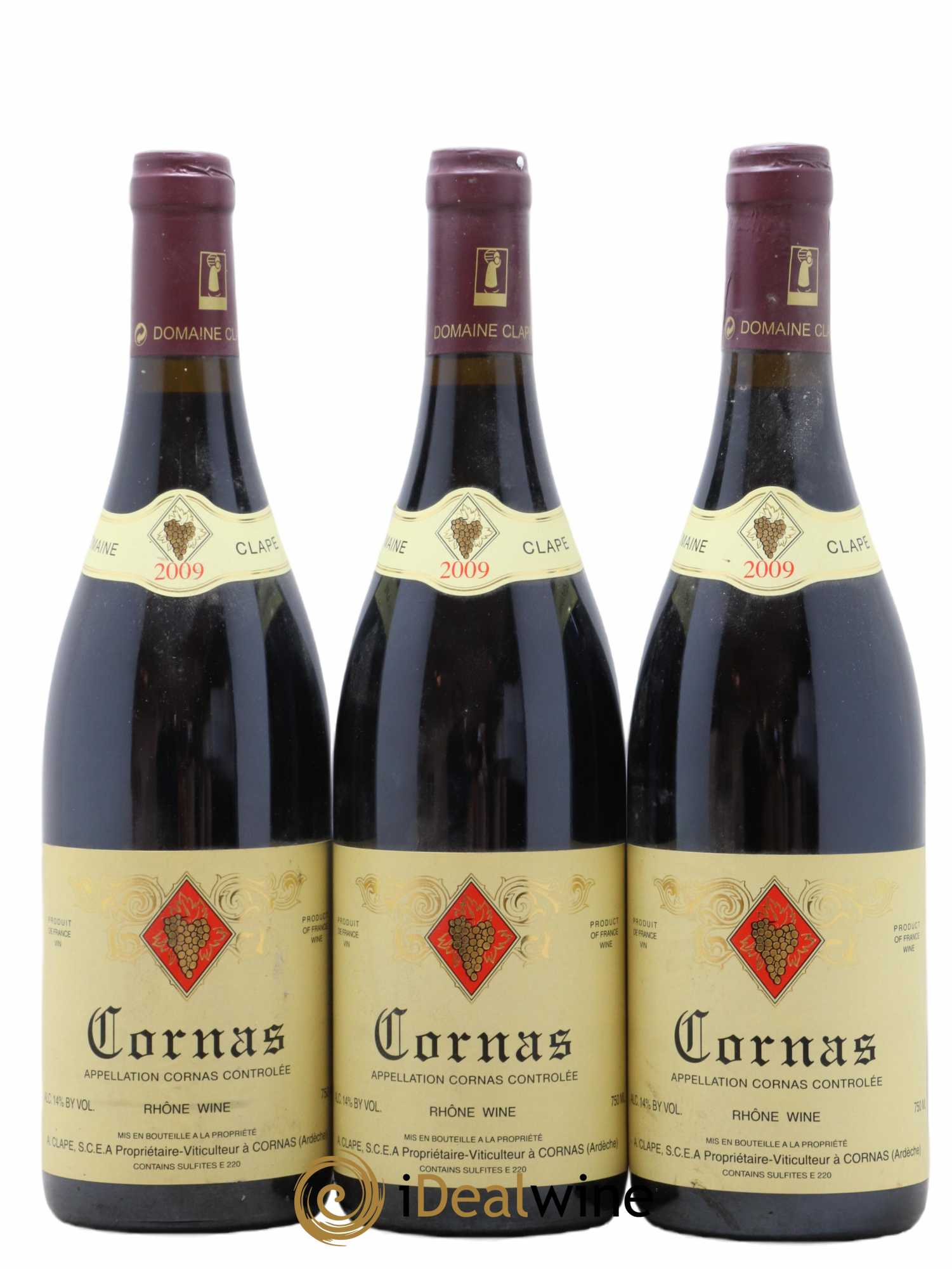 Cornas Auguste Clape 2009 - Lot de 3 bouteilles - 0