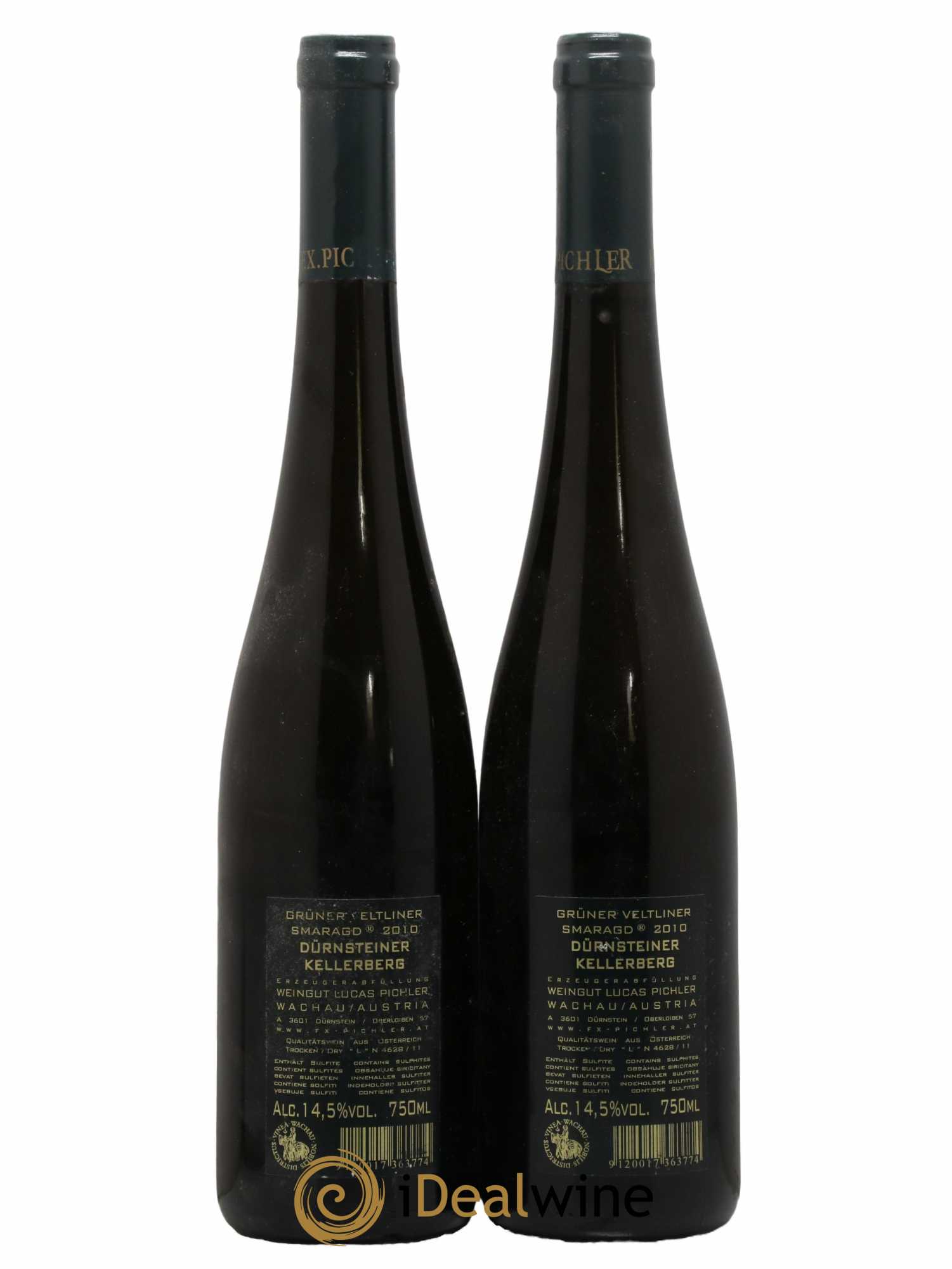 Autriche Durnsteiner Kellerberg Gruner Veltliner Smaragd F.X. Pichler 2010 - Posten von 2 Flaschen - 1
