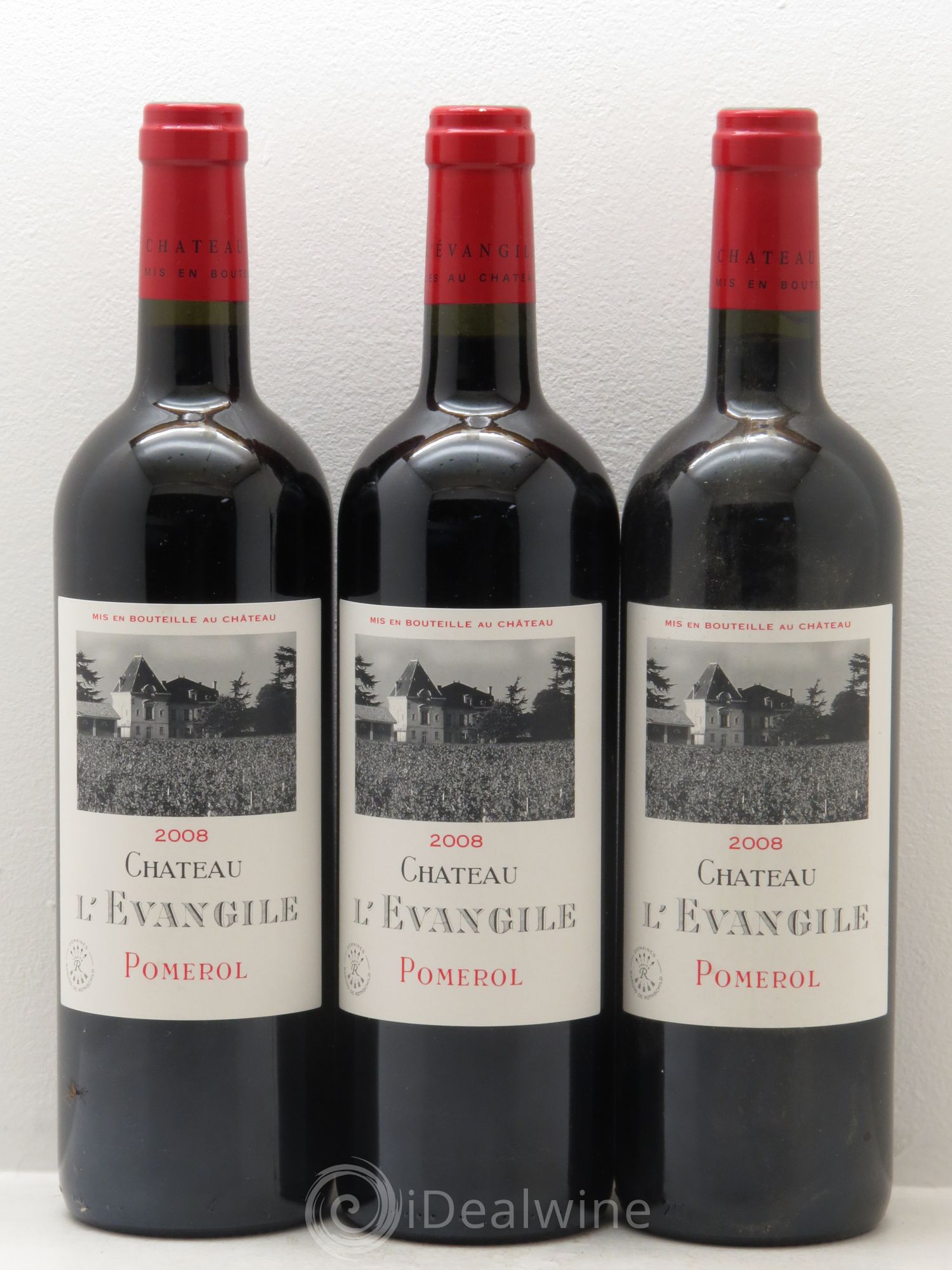 Château l' Évangile 2008 - Lot de 3 bouteilles - 0