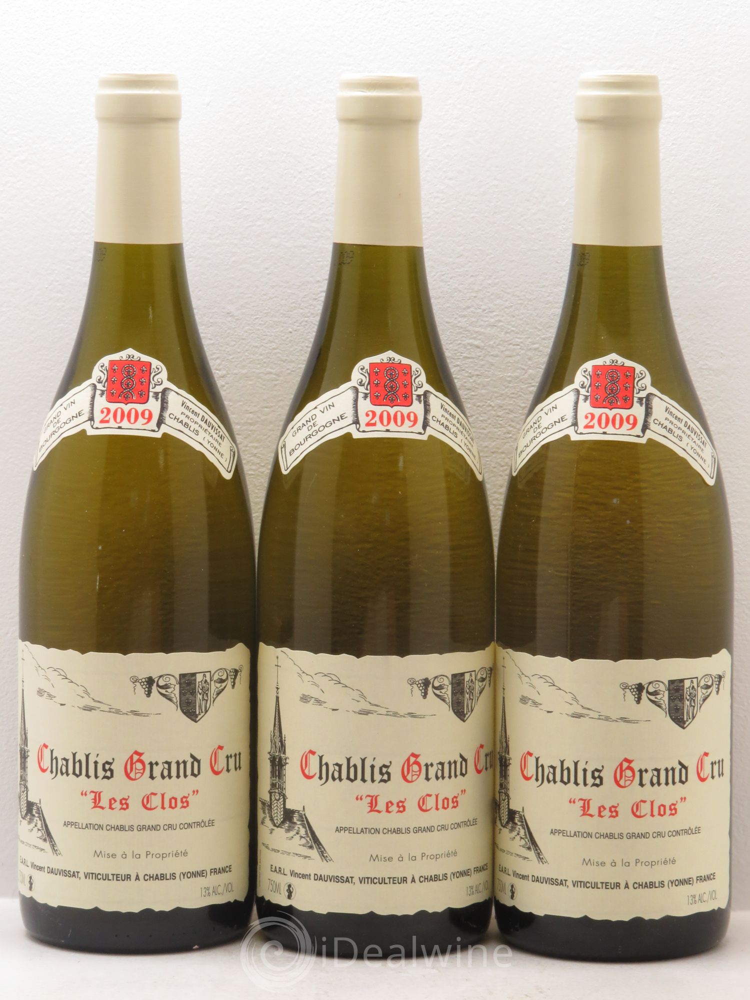 Chablis Grand Cru Les Clos Vincent Dauvissat (Domaine) 2009 - Lot de 3 bouteilles - 0