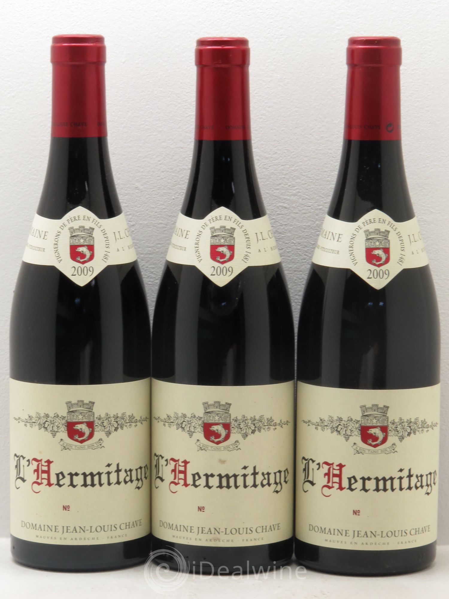 Hermitage Jean-Louis Chave 2009 - Lot de 3 bouteilles - 0
