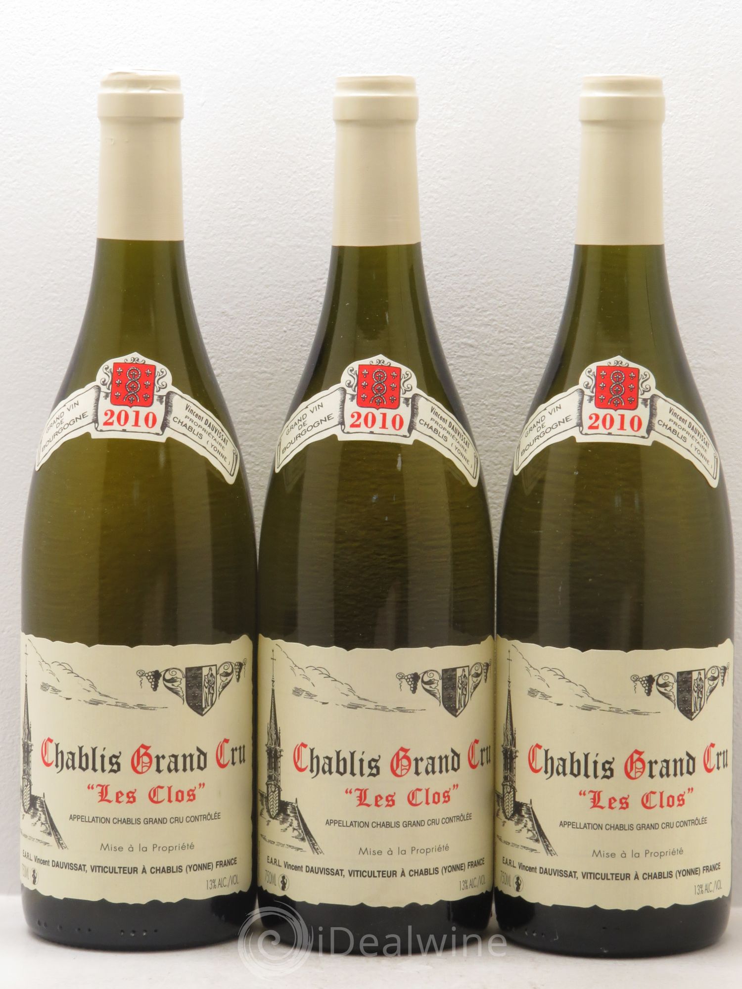 Chablis Grand Cru Les Clos Vincent Dauvissat (Domaine) 2010 - Lot de 3 bouteilles - 0