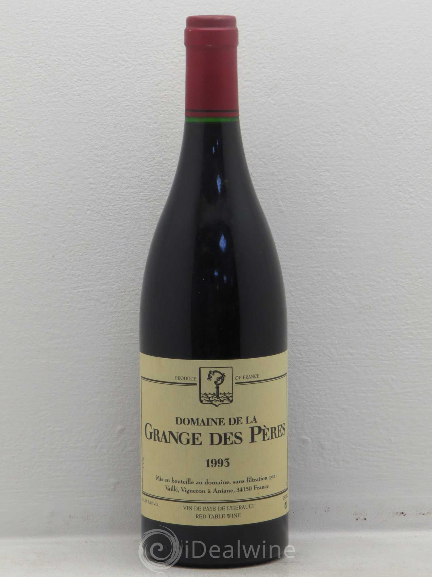 Pays d'Hérault Grange des Pères Laurent Vaillé 1993 - Lot de 1 bouteille - 0