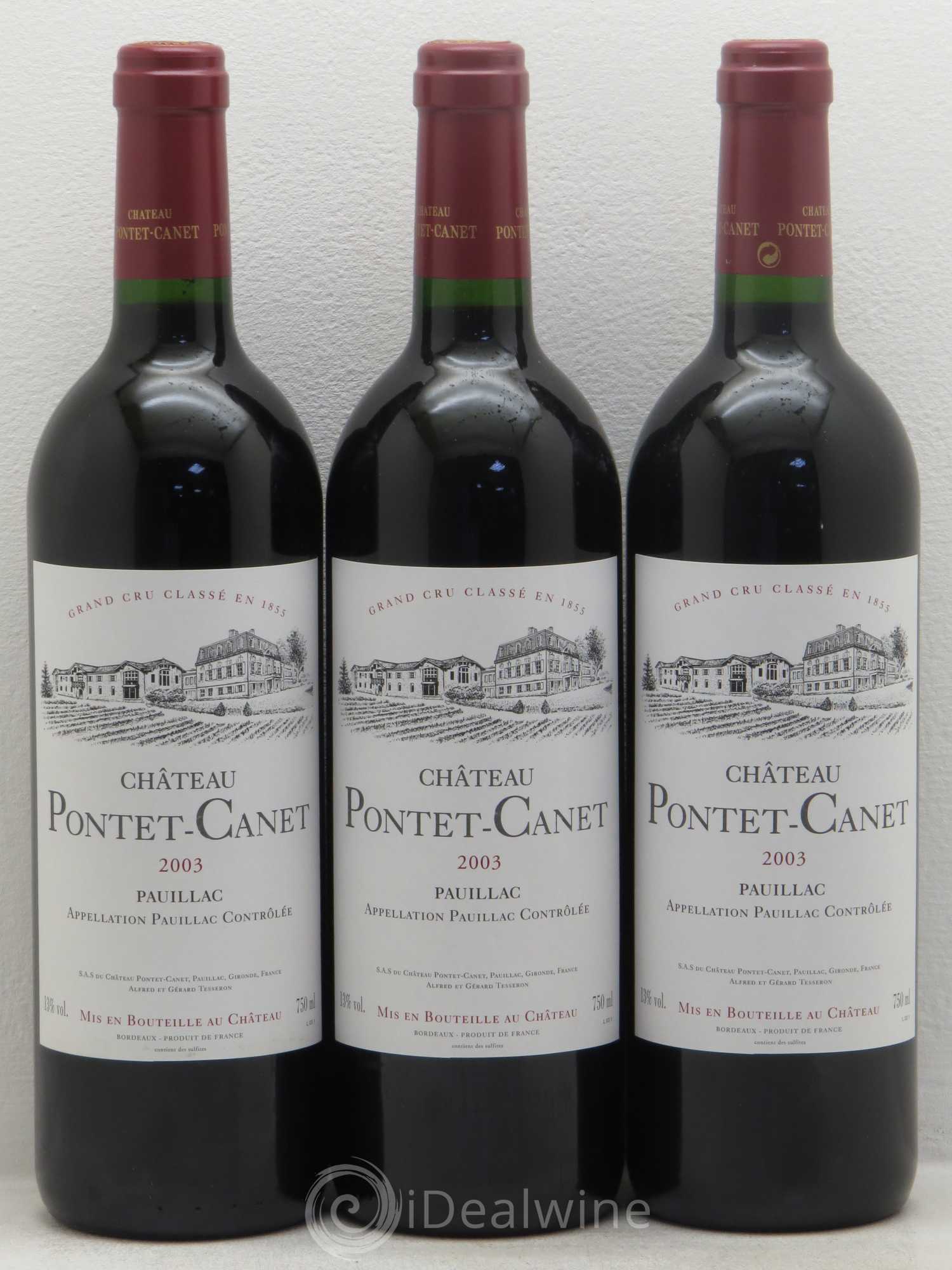 Château Pontet Canet 5ème Grand Cru Classé 2003 - Lot de 12 bouteilles - 4
