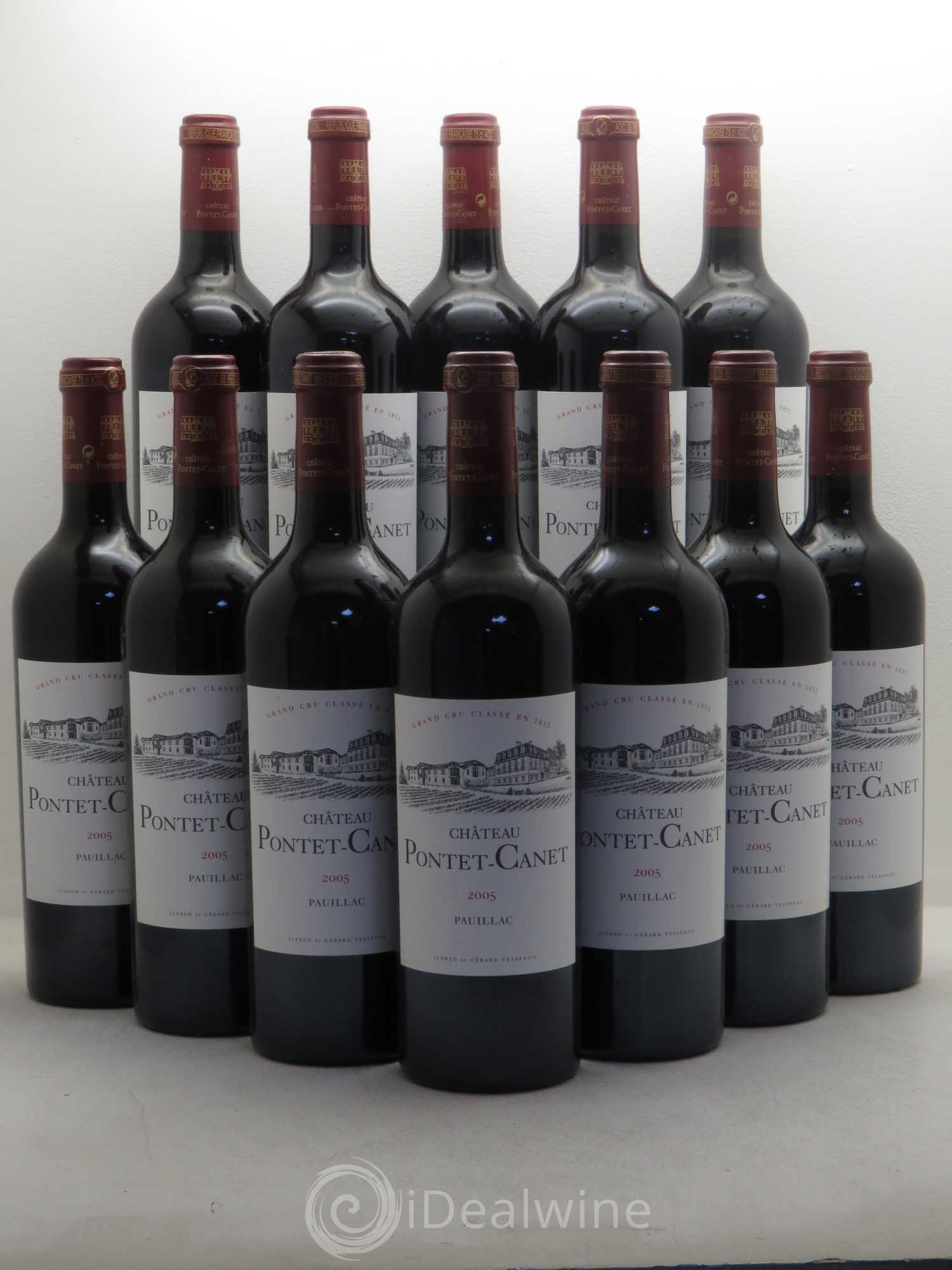Château Pontet Canet 5ème Grand Cru Classé 2005 - Lot de 12 bouteilles - 0