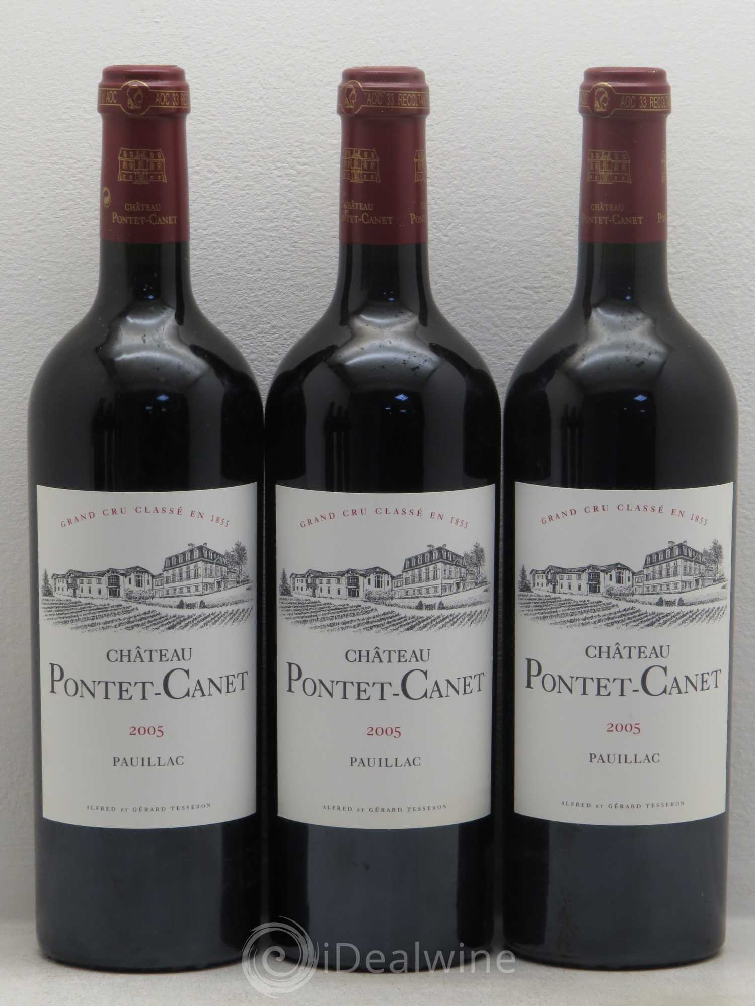 Château Pontet Canet 5ème Grand Cru Classé 2005 - Lot de 6 bouteilles - 1