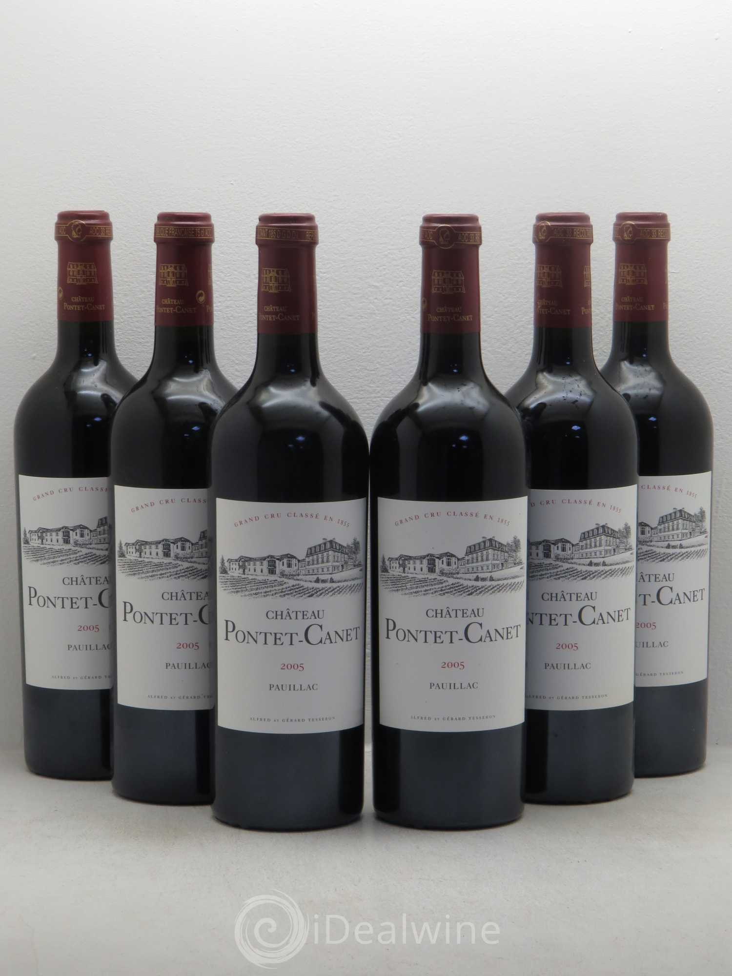 Château Pontet Canet 5ème Grand Cru Classé 2005 - Lot de 6 bouteilles - 0