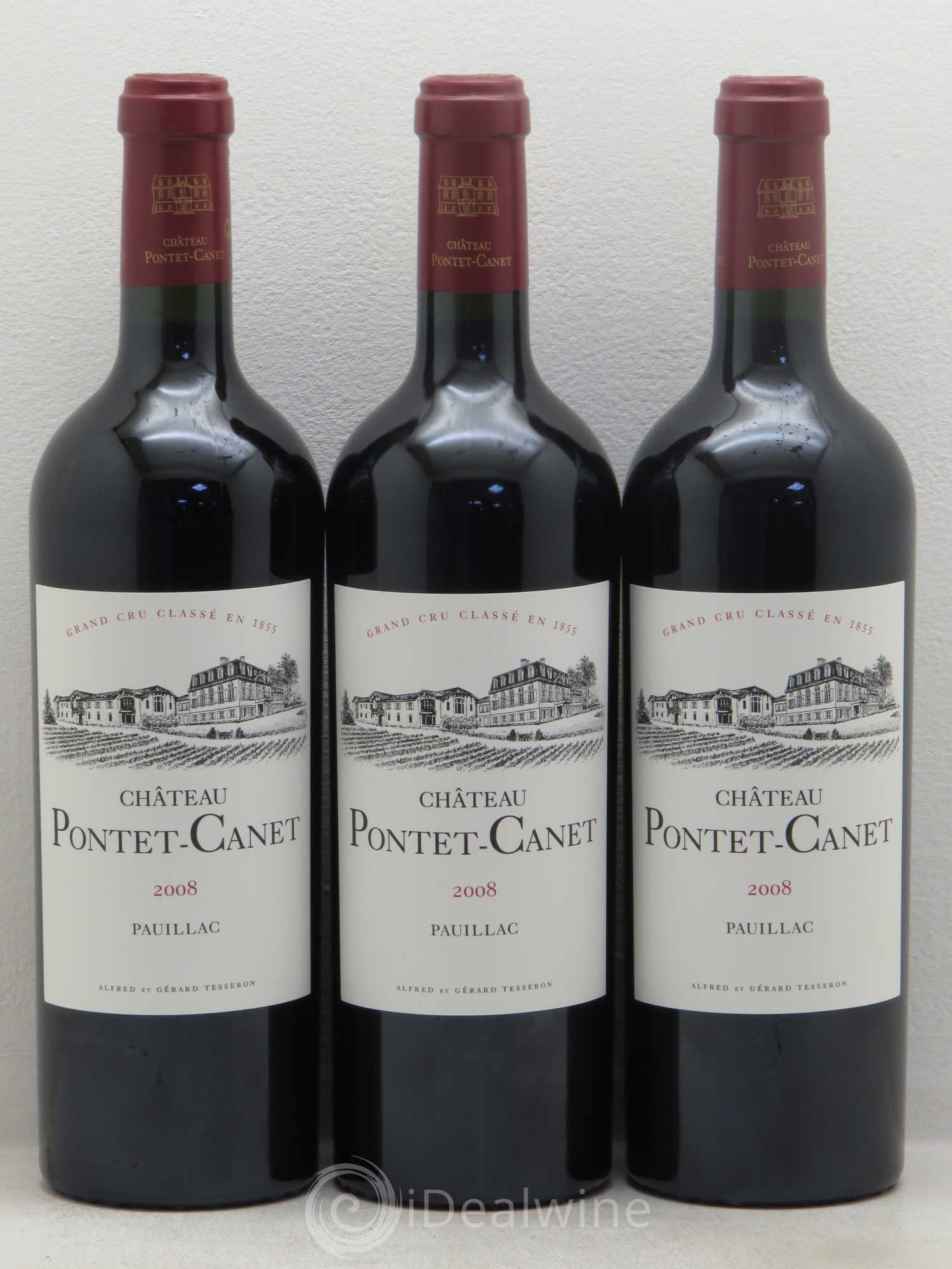 Château Pontet Canet 5ème Grand Cru Classé 2008 - Lot de 12 bouteilles - 1