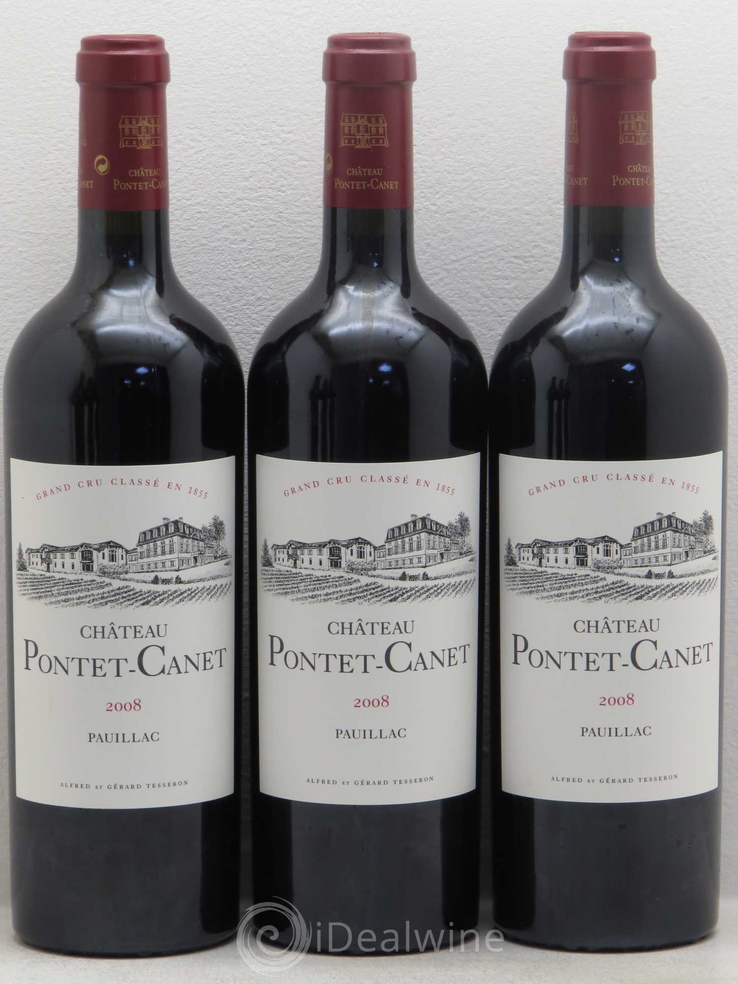 Château Pontet Canet 5ème Grand Cru Classé 2008 - Lot de 6 bouteilles - 1