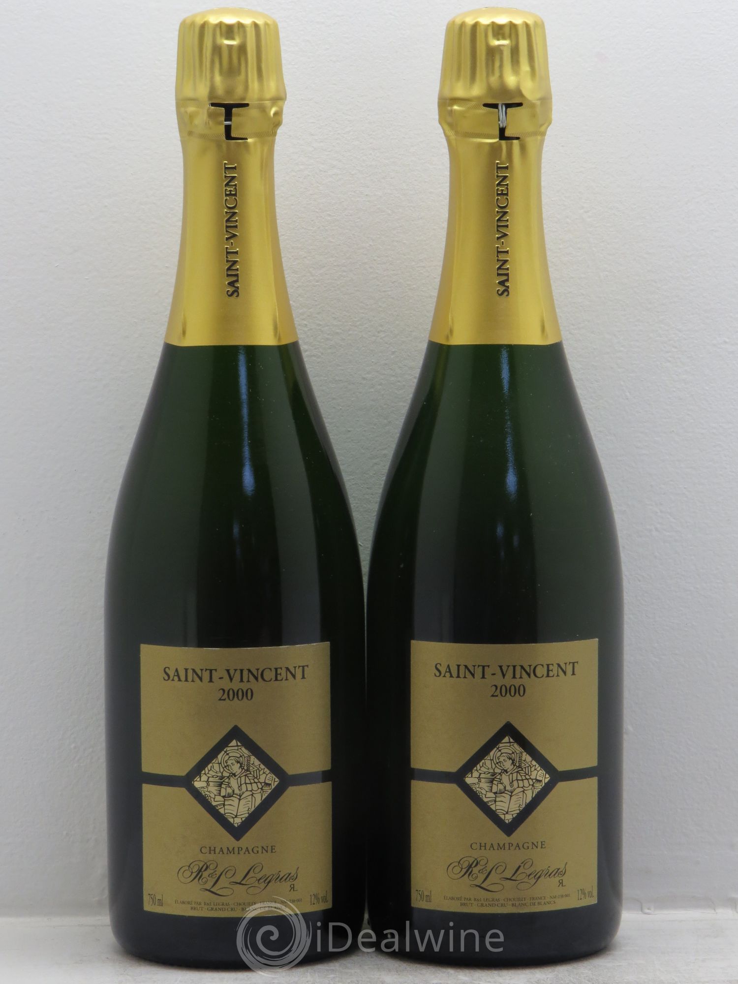 Champagne Saint-Vincent -Grand cru- RL Legras (sans prix de réserve) 2000 - Posten von 2 Flaschen - 0