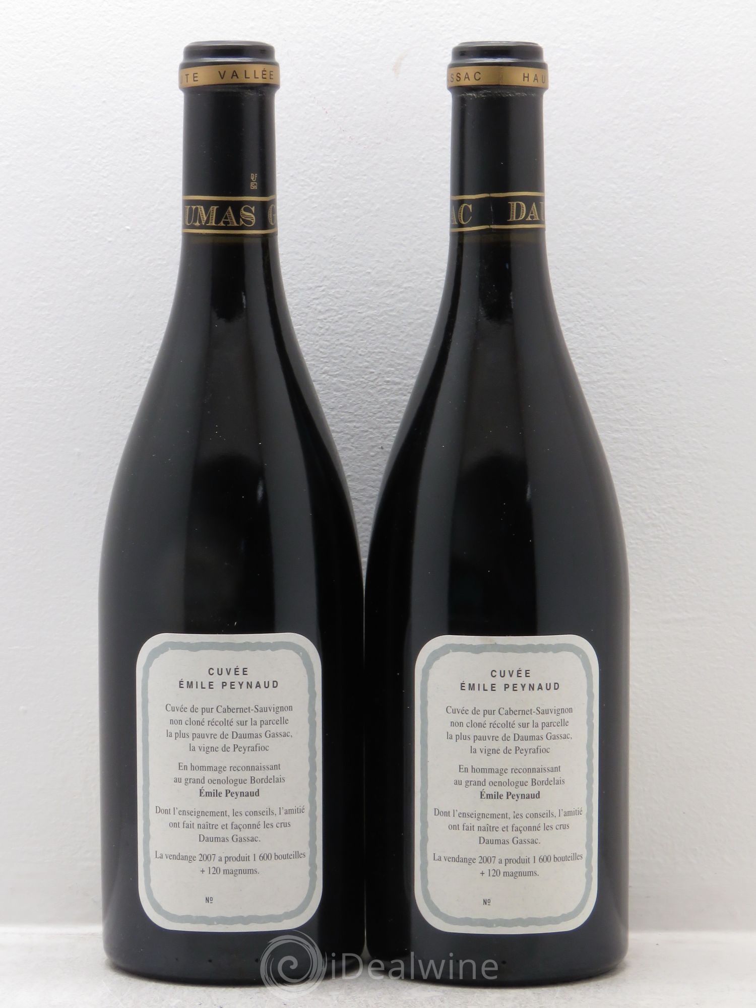 Saint-Guilhem-le-Désert - Cité d'Aniane Mas Daumas Gassac Famille Guibert de La Vaissière 2007 - Lot de 2 bouteilles - 1