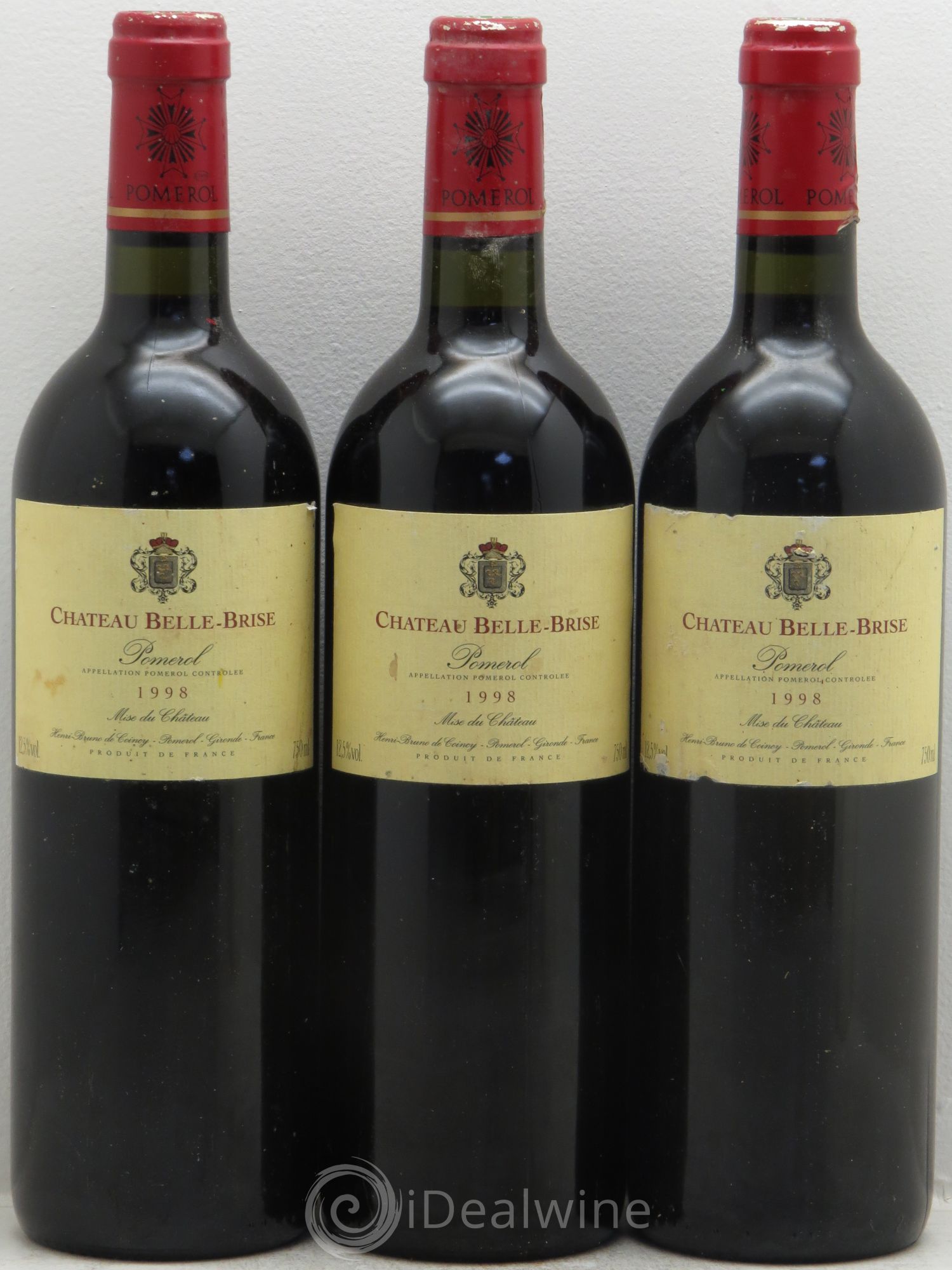 Château Belle-Brise 1998 - Lot de 3 bouteilles - 0