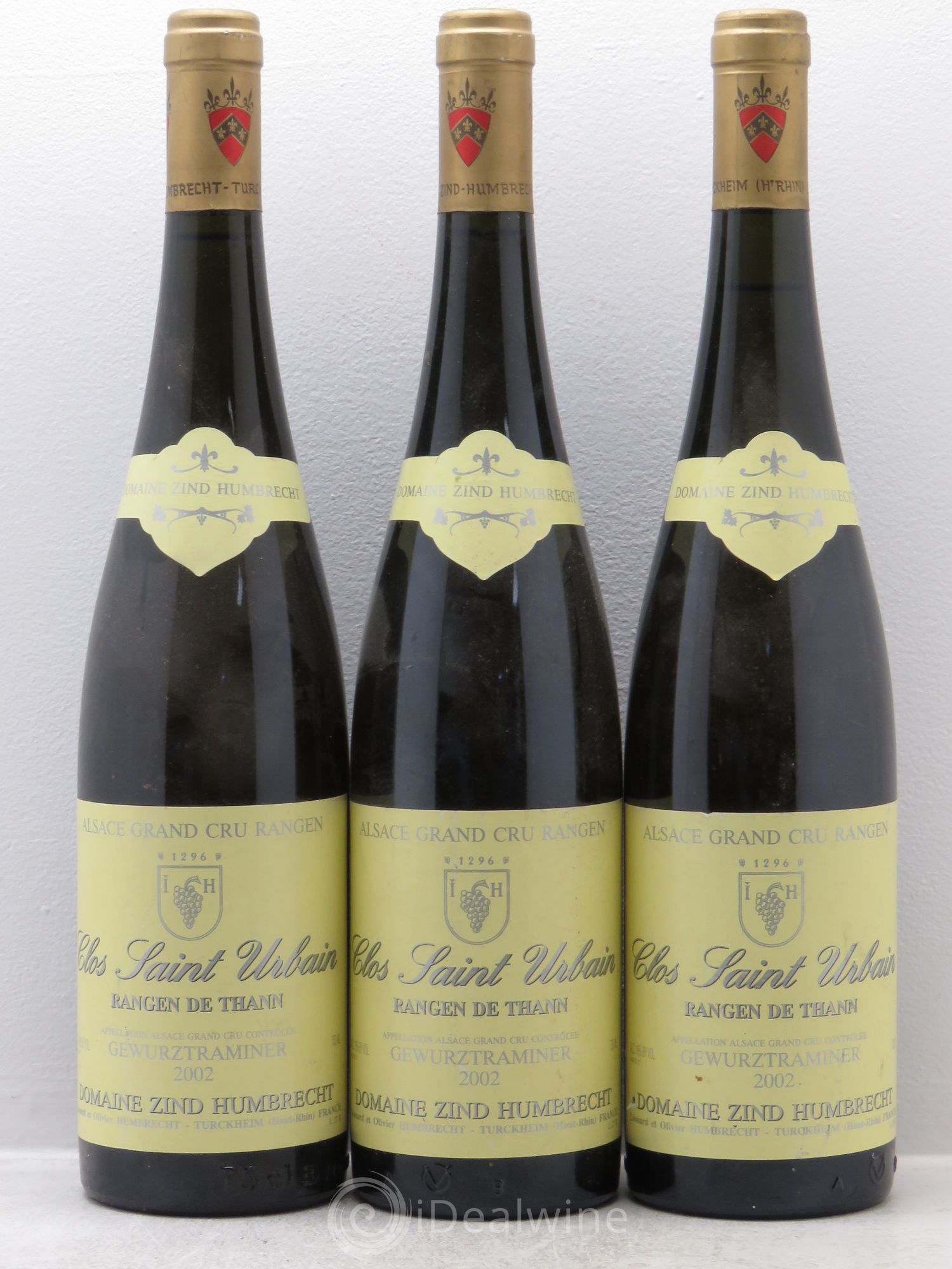 Alsace Gewurztraminer Grand Cru Rangen de Thann Clos Saint Urbain Zind-Humbrecht (Domaine) 2002 - Lot de 3 bouteilles - 0