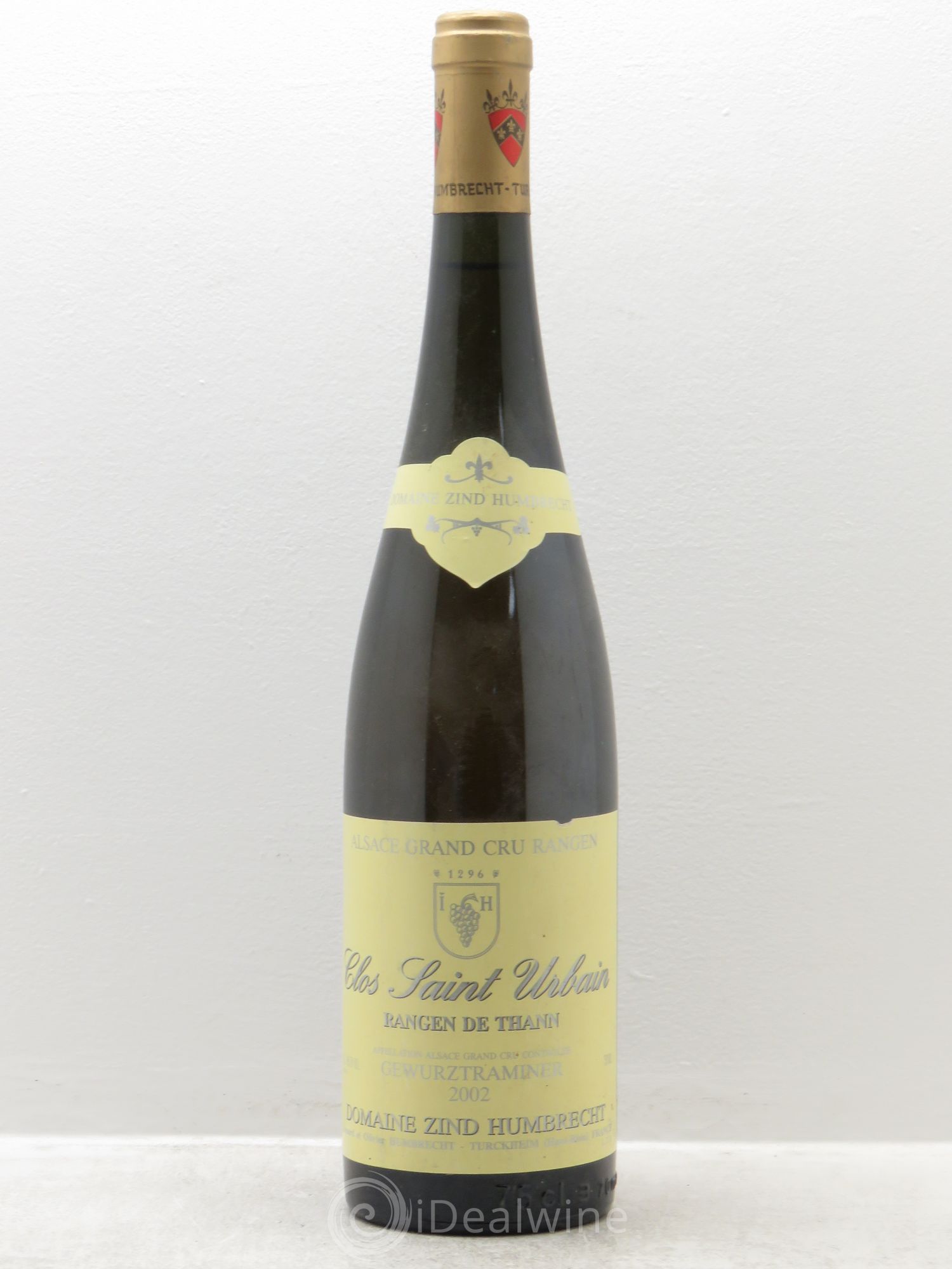Alsace Gewurztraminer Grand Cru Rangen de Thann Clos Saint Urbain Zind-Humbrecht (Domaine) 2002 - Lot de 1 bouteille - 0