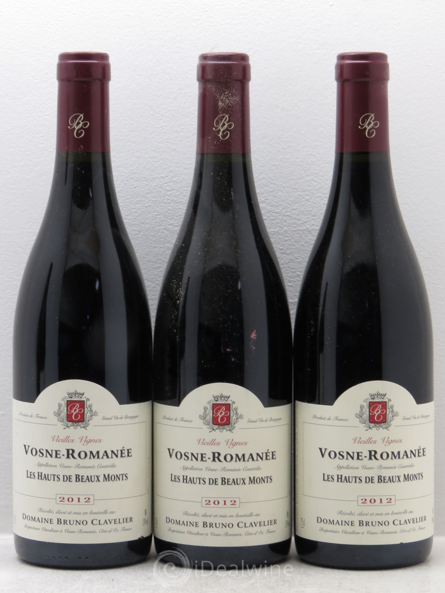 Vosne-Romanée Les hauts de beaux monts vieilles vignes clavelier 2012 - Posten von 3 Flaschen - 0