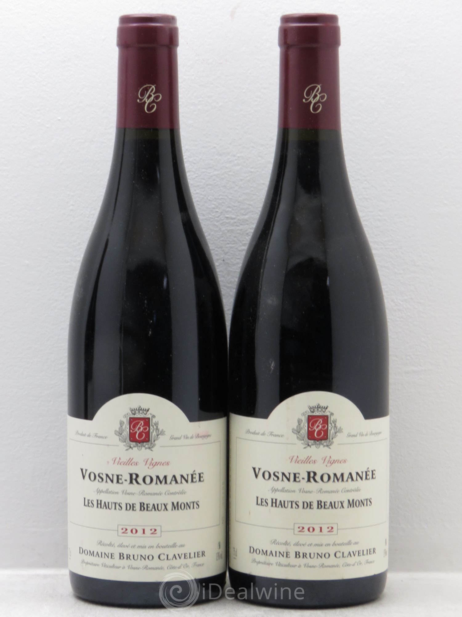 Vosne-Romanée Les hauts de beaux monts vieilles vignes clavelier 2012 - Posten von 2 Flaschen - 0