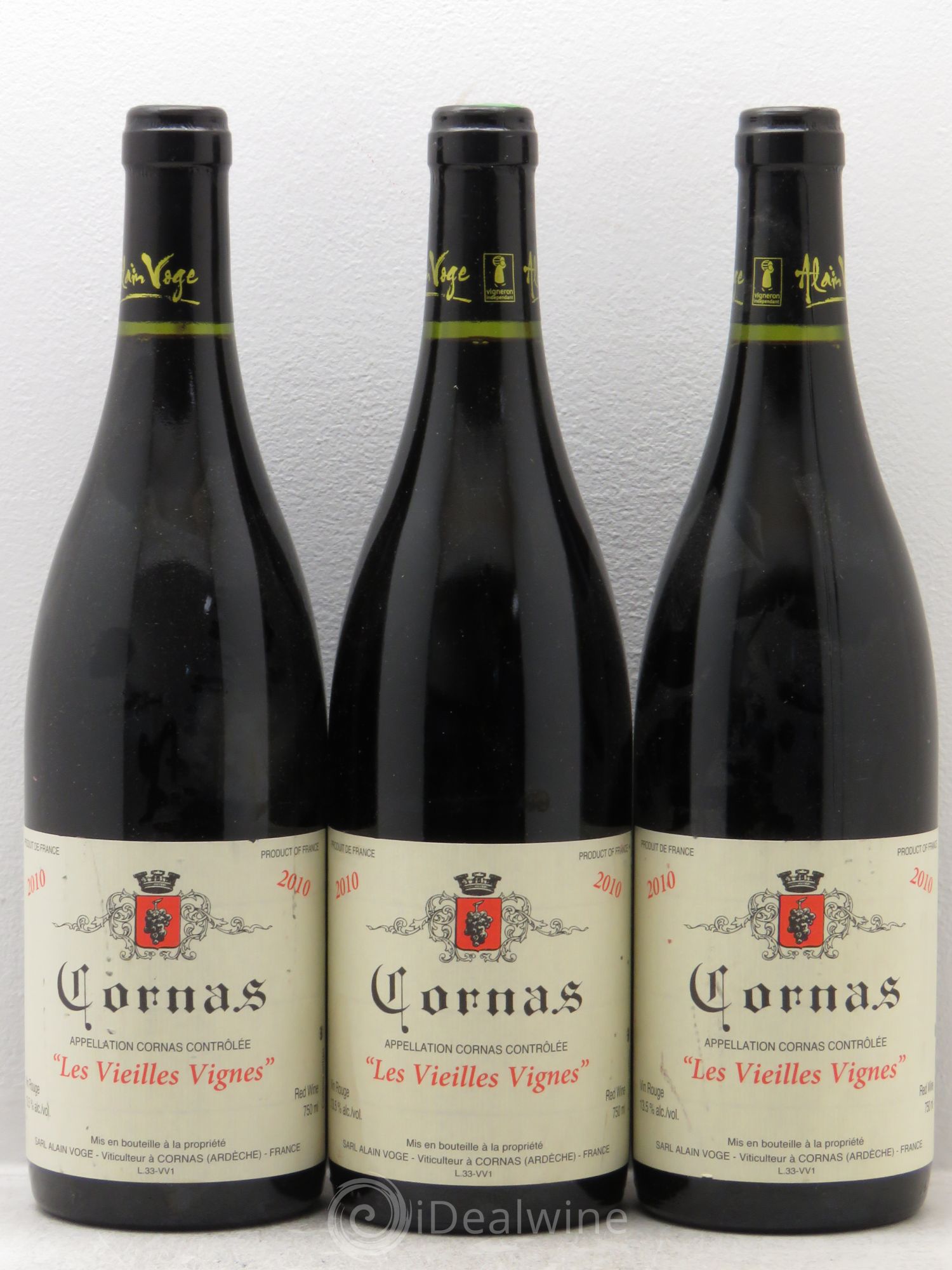 Cornas Les Vieilles Vignes Alain Voge (Domaine) 2010 - Lot de 3 bouteilles - 0