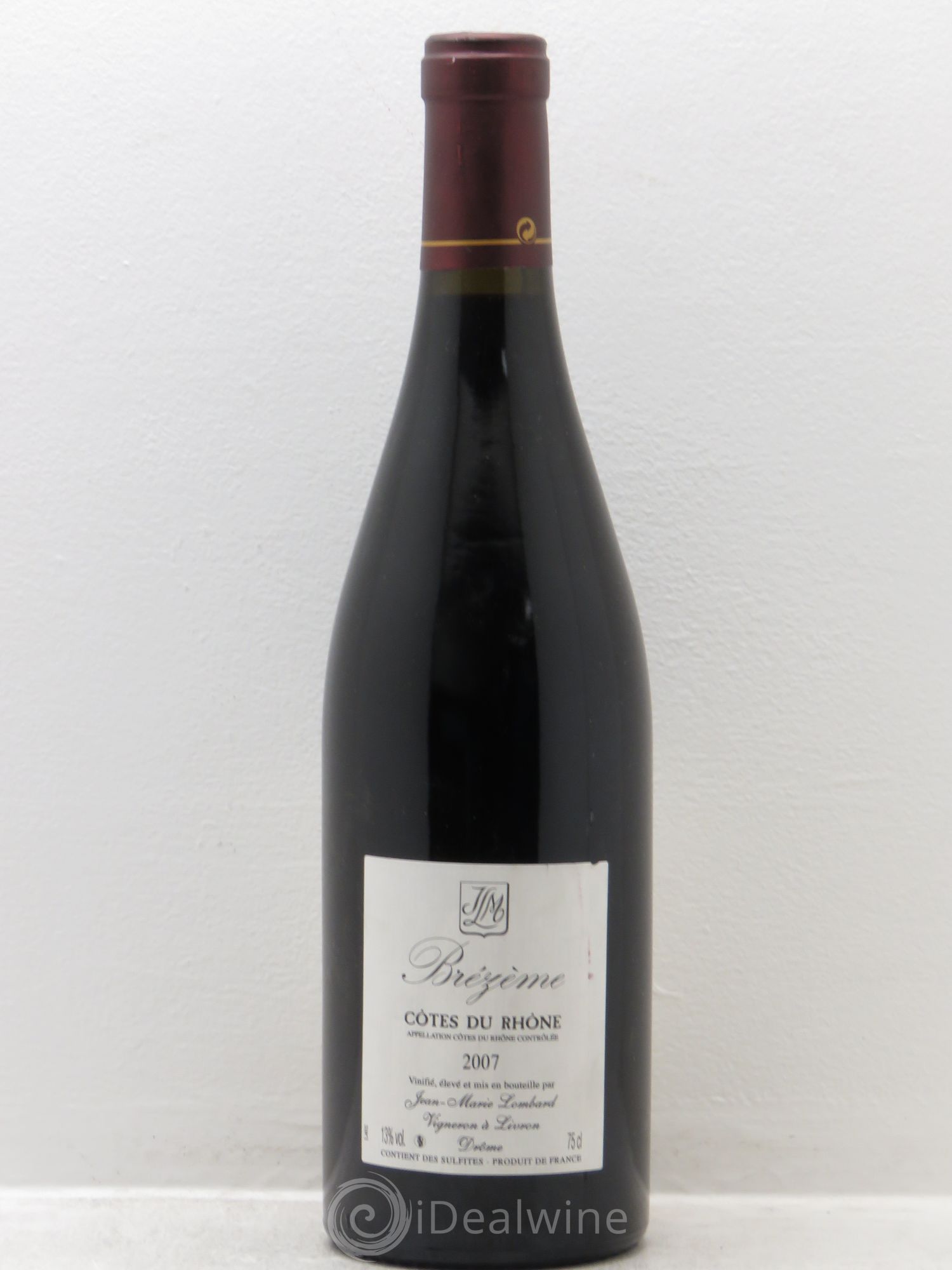 Côtes-du-Rhône Brézème brezemus jean marie lombard 2007 - Posten von 6 Flaschen - 1