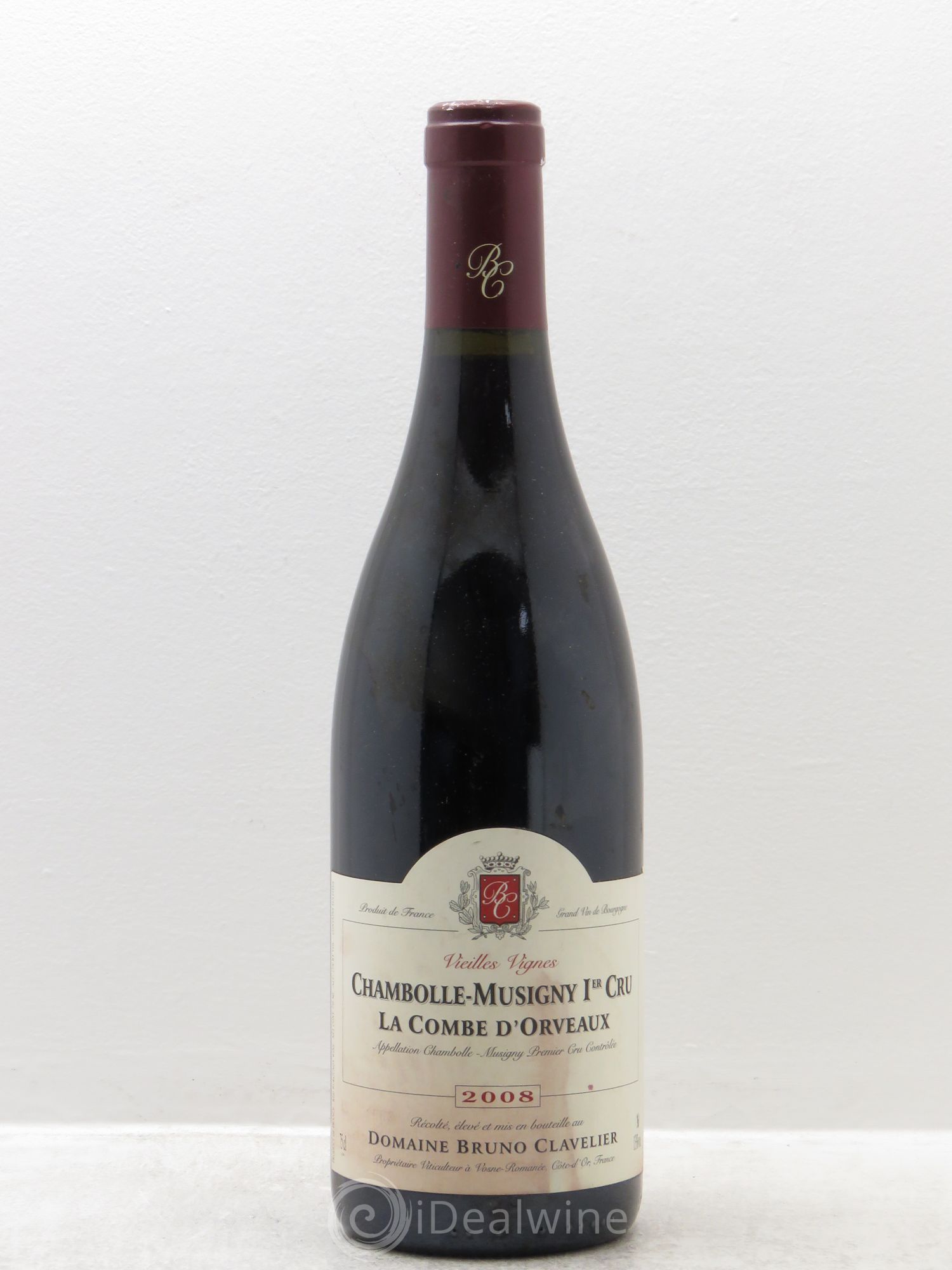 Chambolle-Musigny 1er Cru La Combe d'Orveaux Vieilles Vignes Bruno Clavelier 2008 - Lot de 1 bouteille - 0