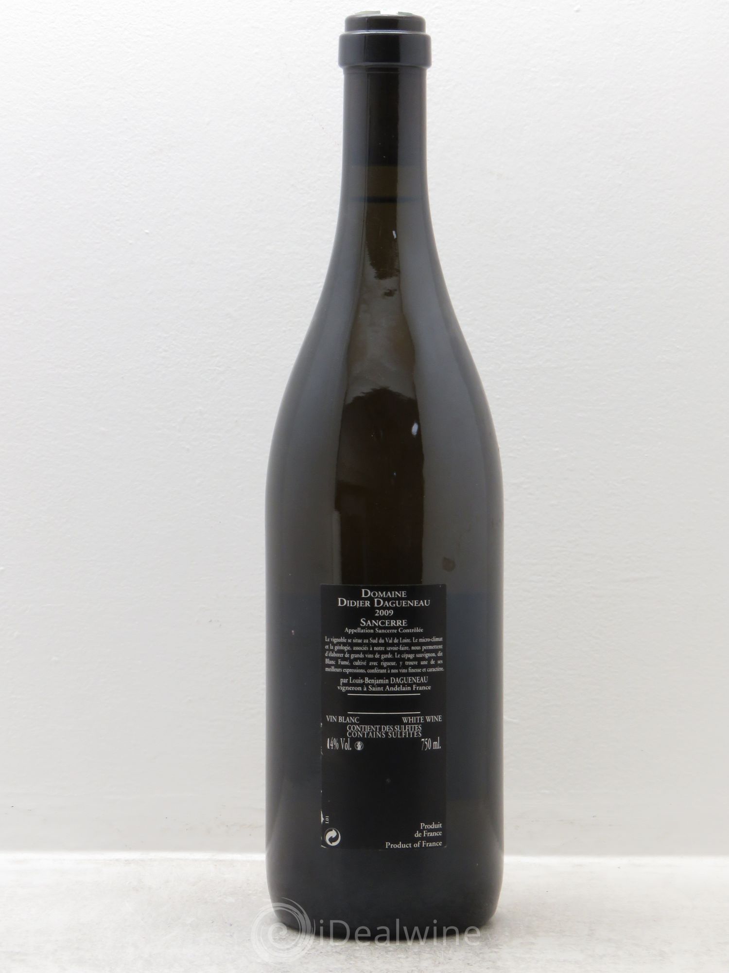 Sancerre Le Mont Damné Chavignol Dagueneau (Domaine Didier - Louis-Benjamin) 2009 - Lot de 1 bouteille - 1
