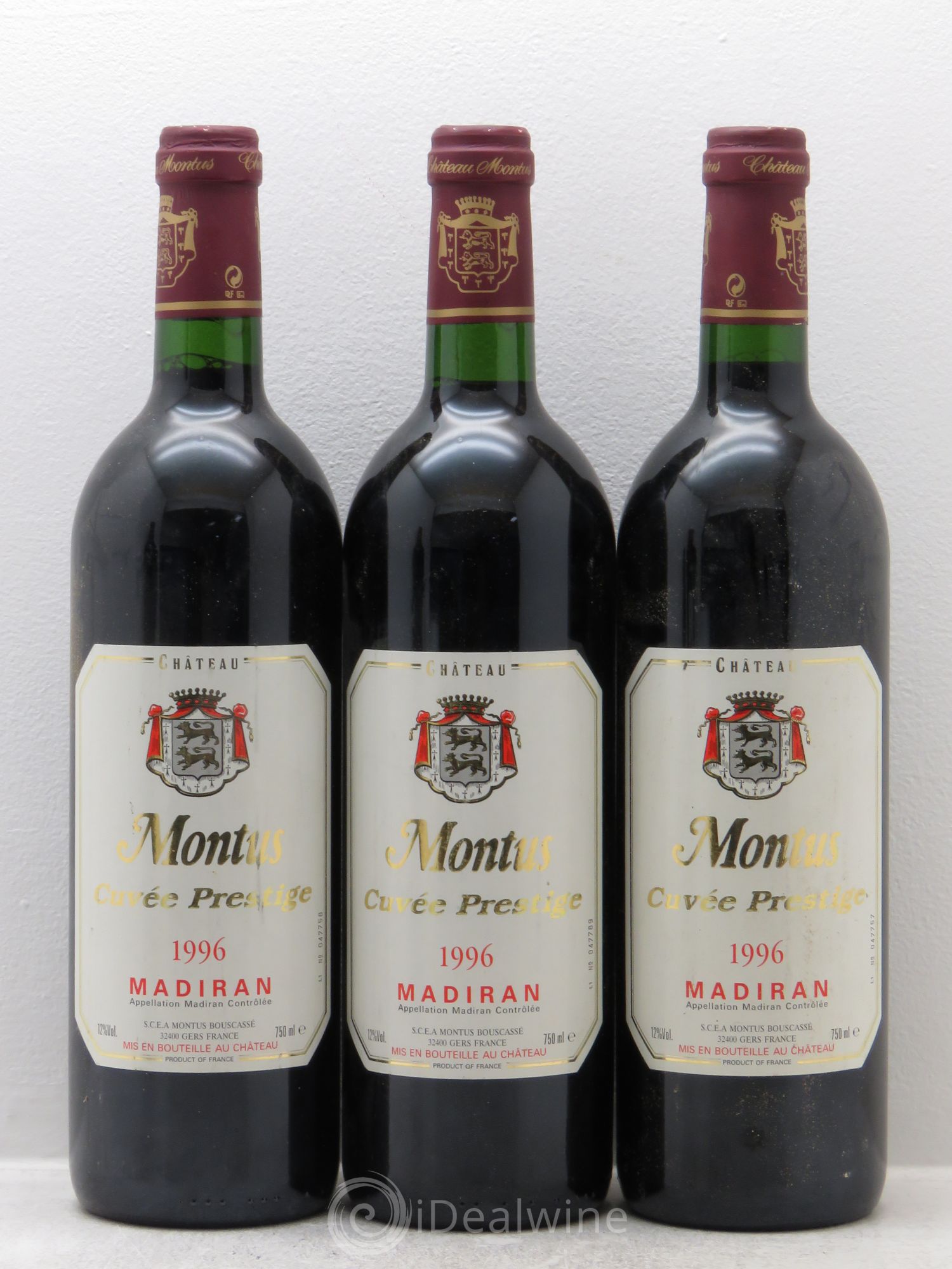 Madiran Château Montus-Prestige Alain Brumont 1996 - Lot de 3 bouteilles - 0