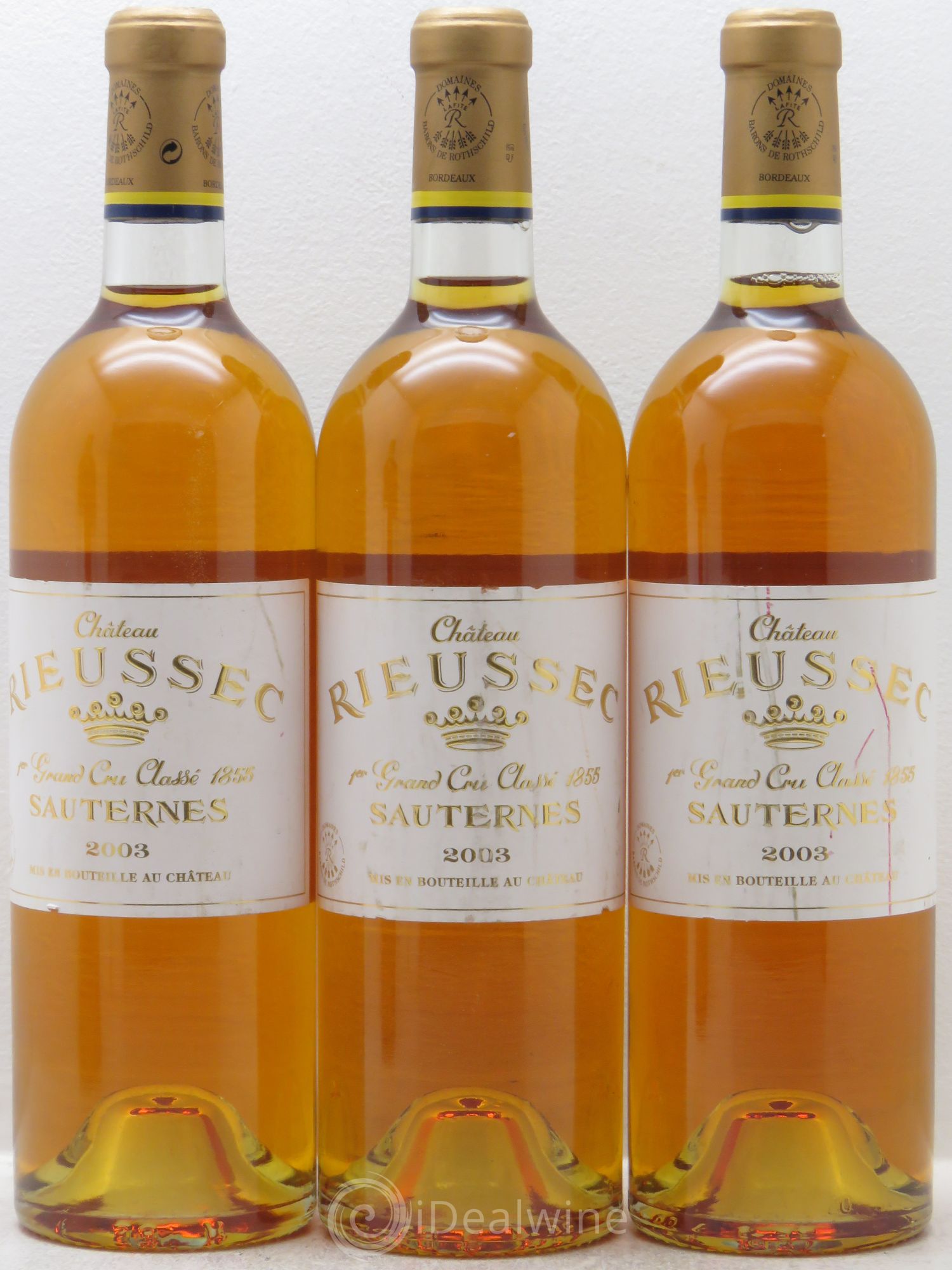 Château Rieussec 1er Grand Cru Classé 2003 - Lotto di 3 bottiglie - 0