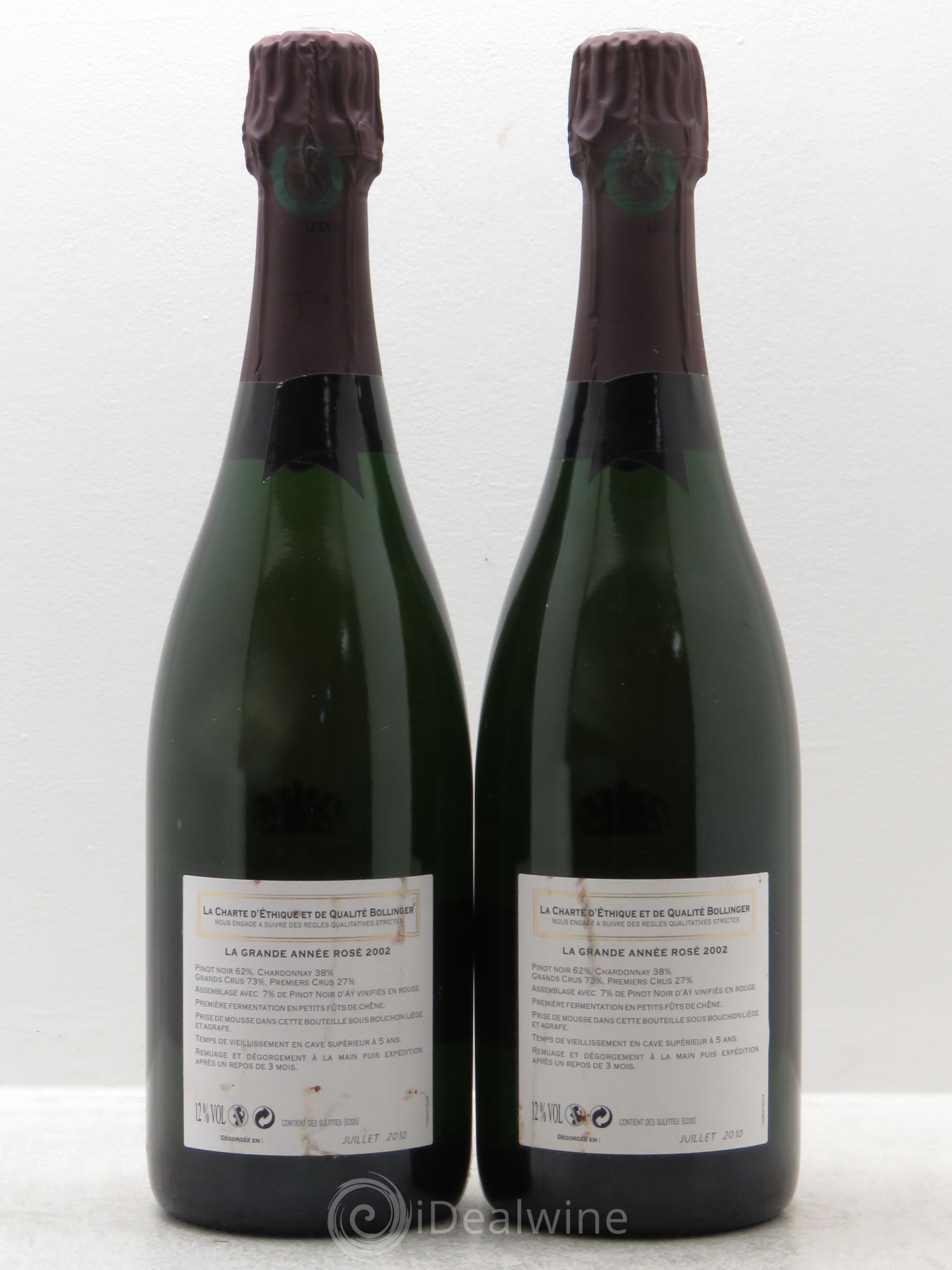 Grande Année Brut Bollinger 2002 - Lot de 2 bouteilles - 1