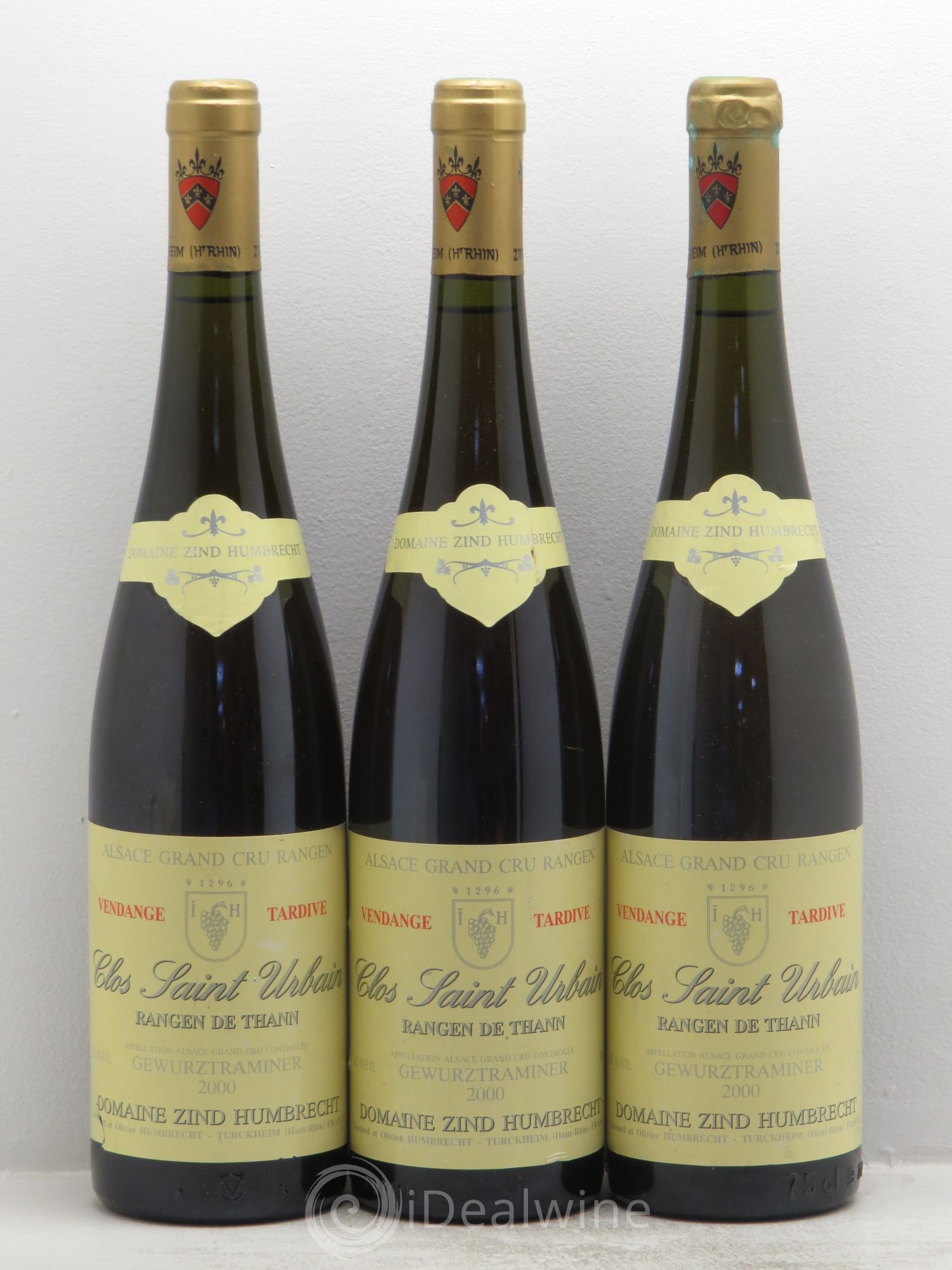 Alsace Gewurztraminer Grand Cru Rangen de Thann Clos Saint Urbain Zind-Humbrecht (Domaine) 2000 - Lot de 3 bouteilles - 0