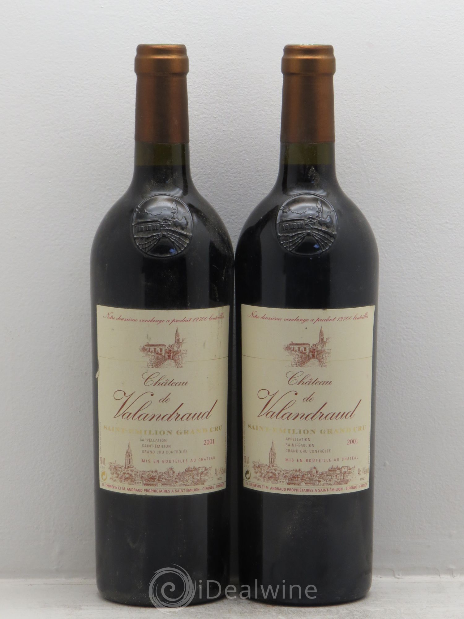 Château de Valandraud 2001 - Lot de 2 bouteilles - 0