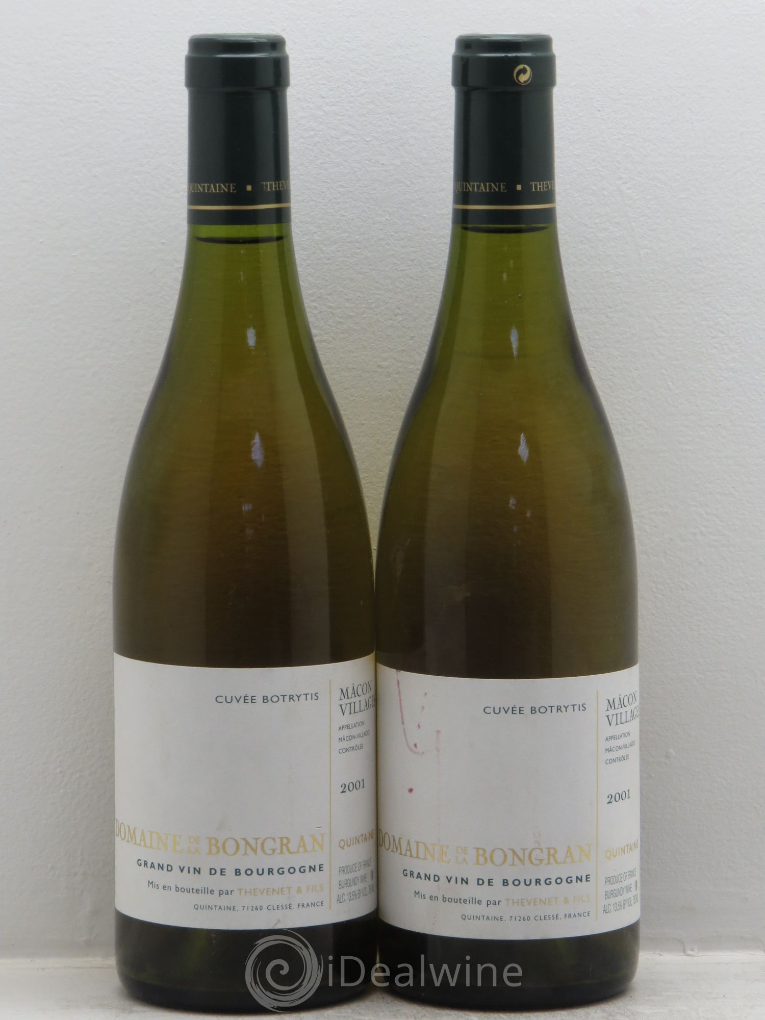 Mâcon Cuvée Botrytis Domaine de la Bongran (J.Thevenet) Clessé 2001 - Lotto di 2 bottiglie - 0