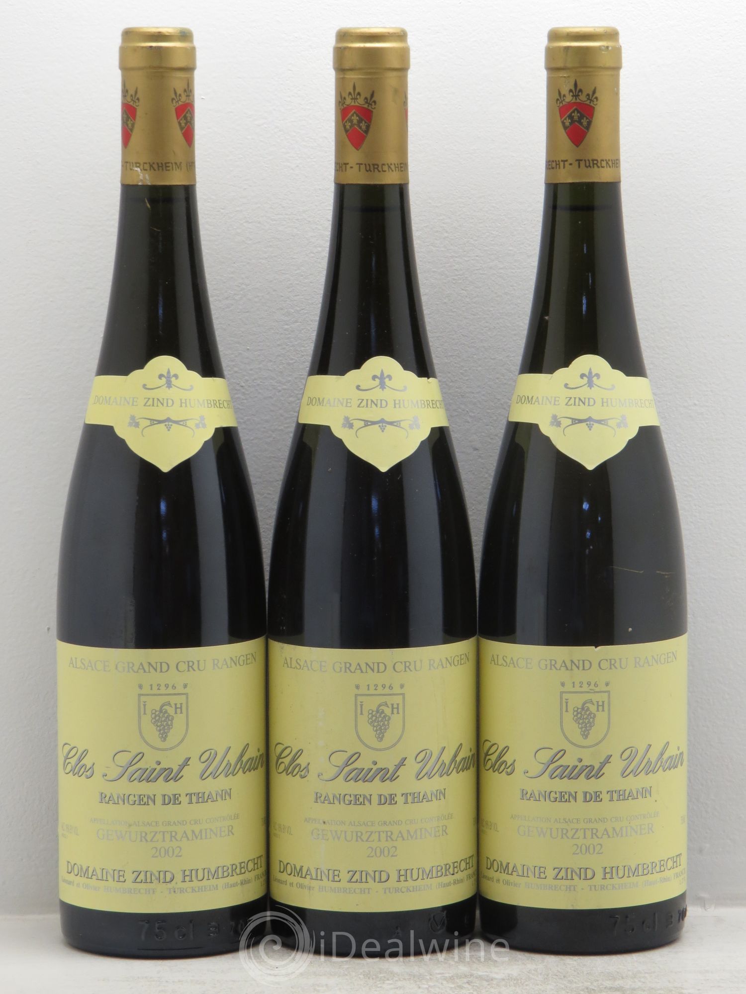 Alsace Gewurztraminer Grand Cru Rangen de Thann Clos Saint Urbain Zind-Humbrecht (Domaine) 2002 - Lot de 3 bouteilles - 0