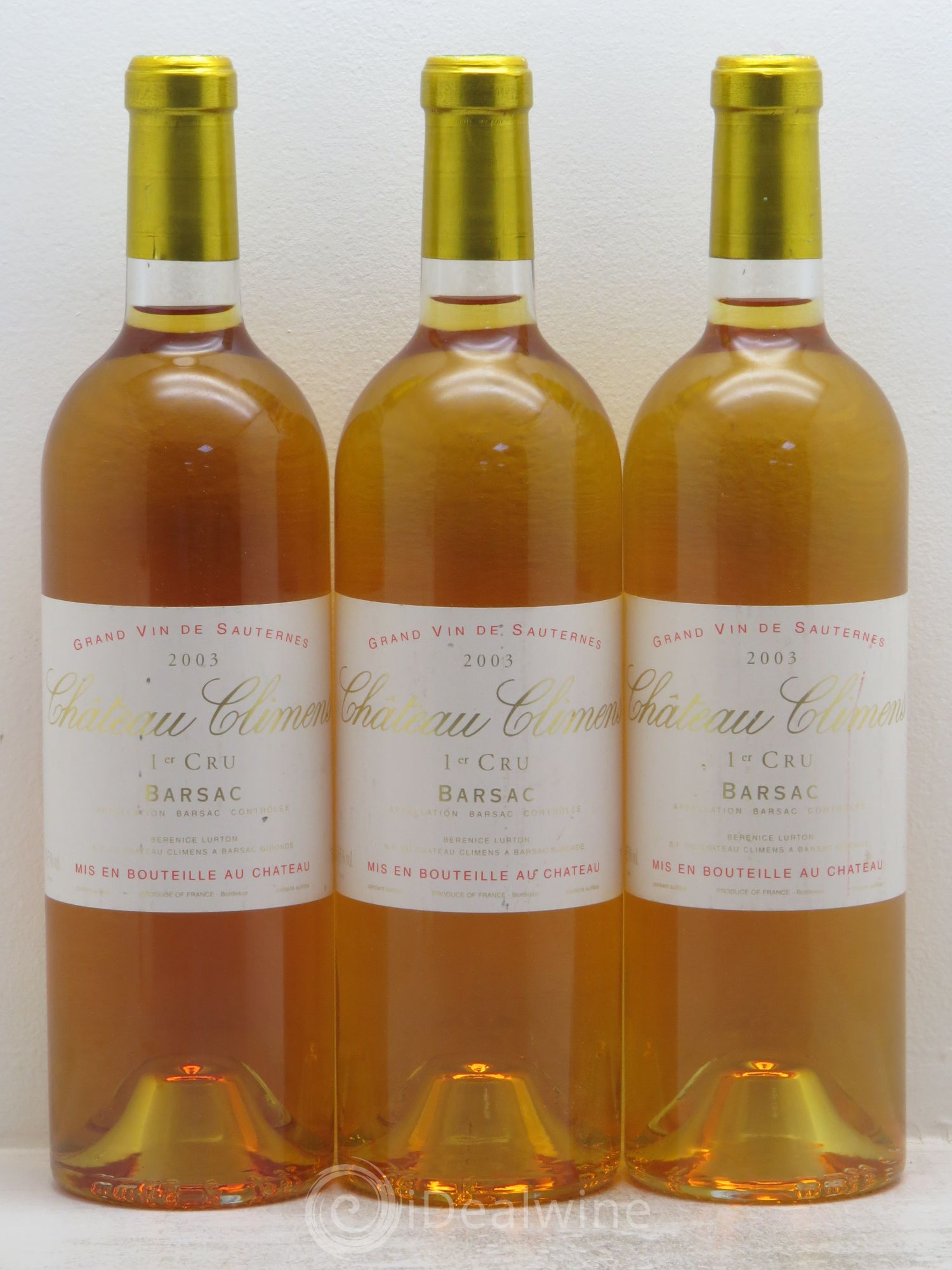 Château Climens 1er Grand Cru Classé 2003 - Lotto di 3 bottiglie - 0